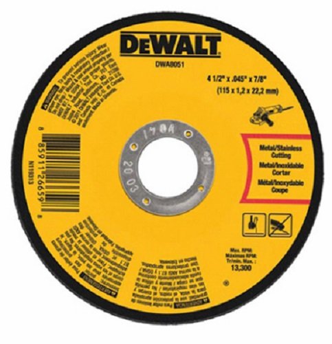 CANON - Dewalt DWA8051 タイプ1 小径カットオフホイール 直径4-1/2インチ X 0.045インチ 100個パック