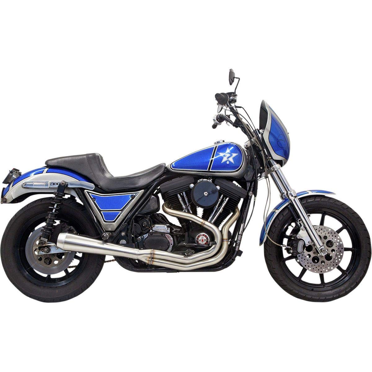 樂天商城 - Bassani XExhaust Road Rage 3 2インツ1排気システム (ステンレススチール) 90-93 Harley FXRS-Conv用