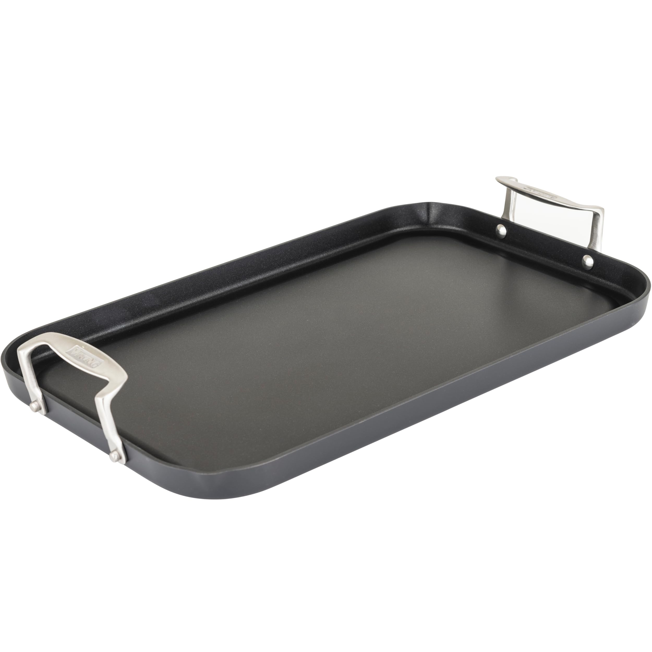 Viking 40051-1218 Hard Anodized Nonstick Double Burner Griddle Cookware 46cm x 28cm Grey