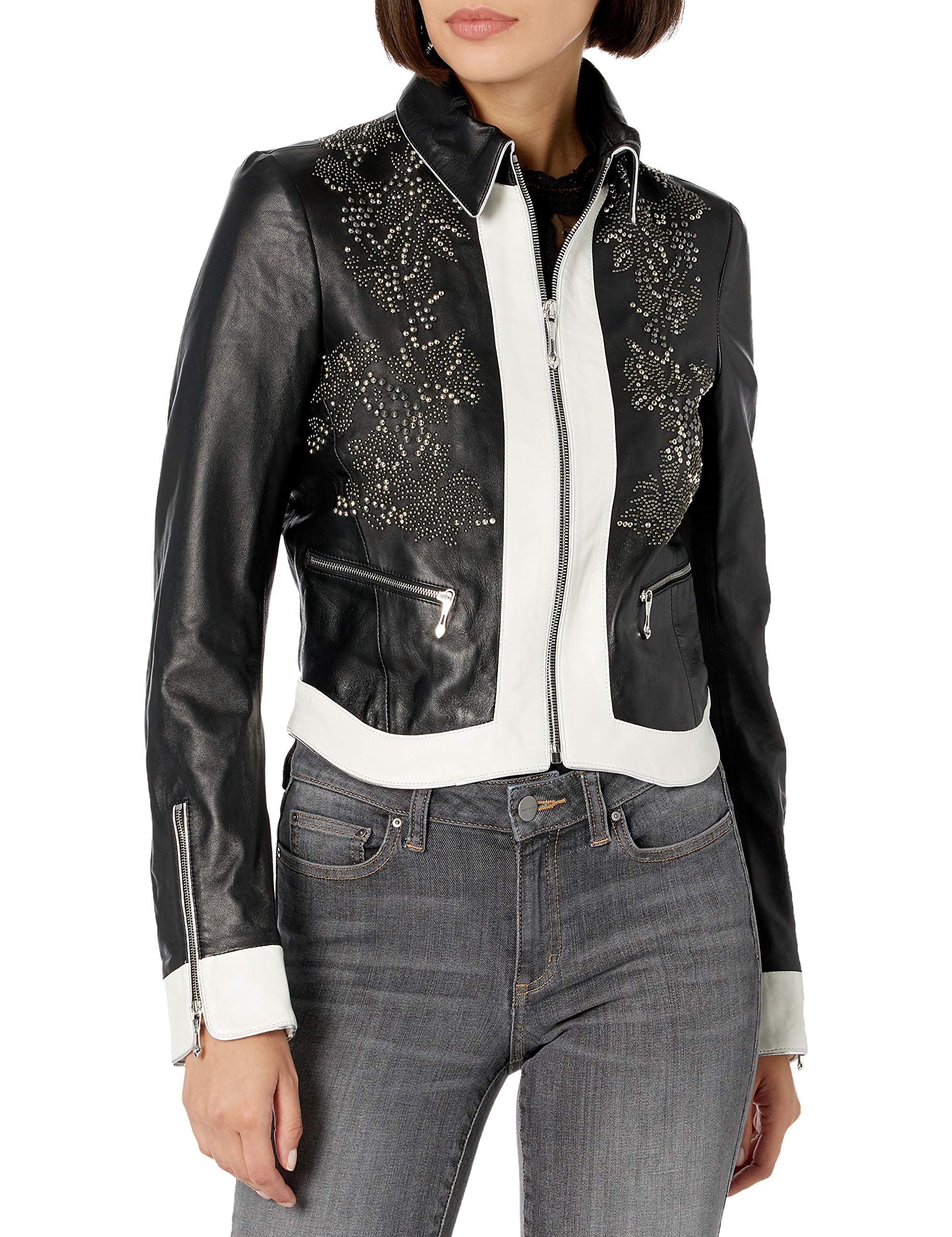 Just Cavalli レディース レザージャケット US サイズ: 40 カラー: ブラック