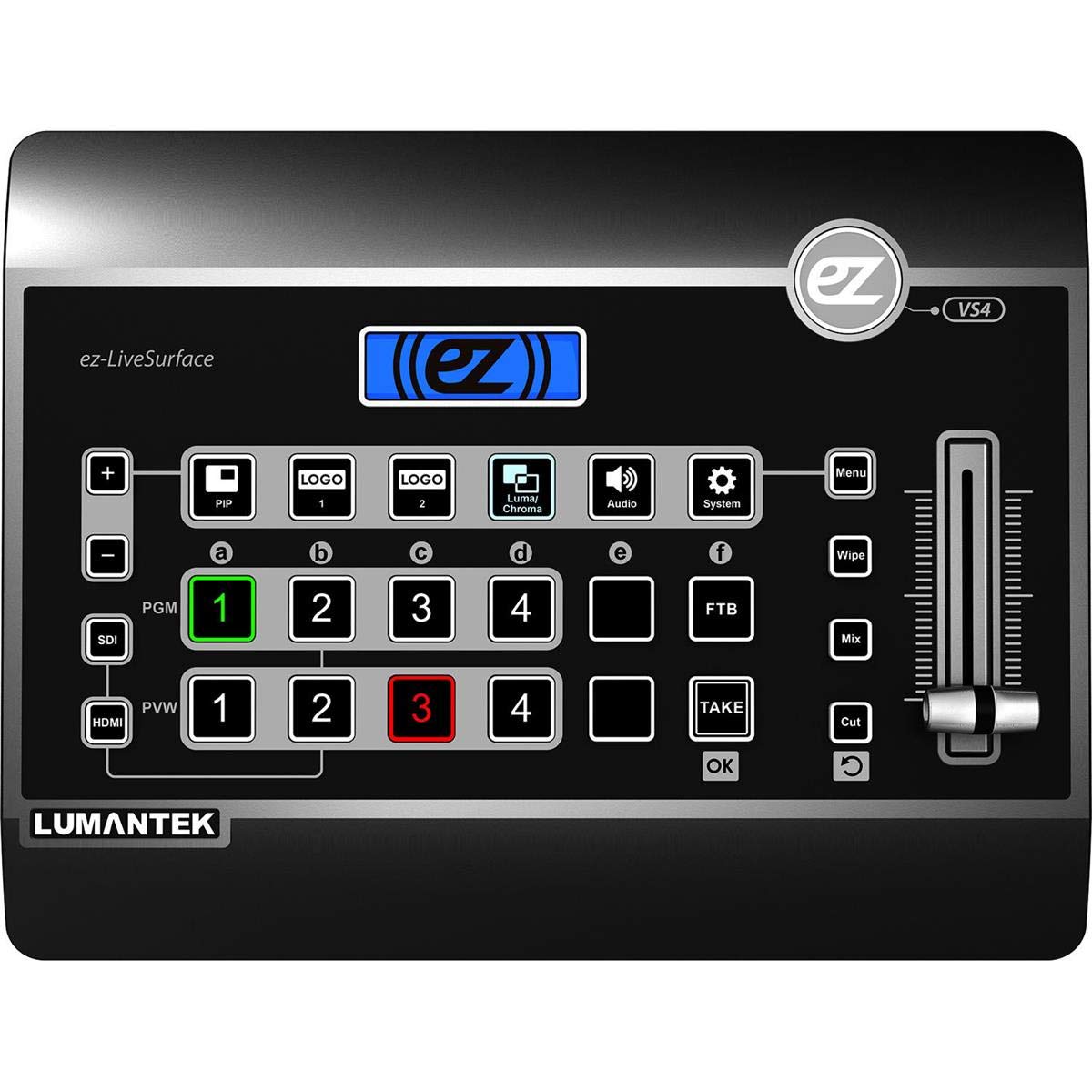 Lumantek 4Ch Full-HD Video Switcher ez-PRO VS4 / Internal scalers for SD HD Full-HD