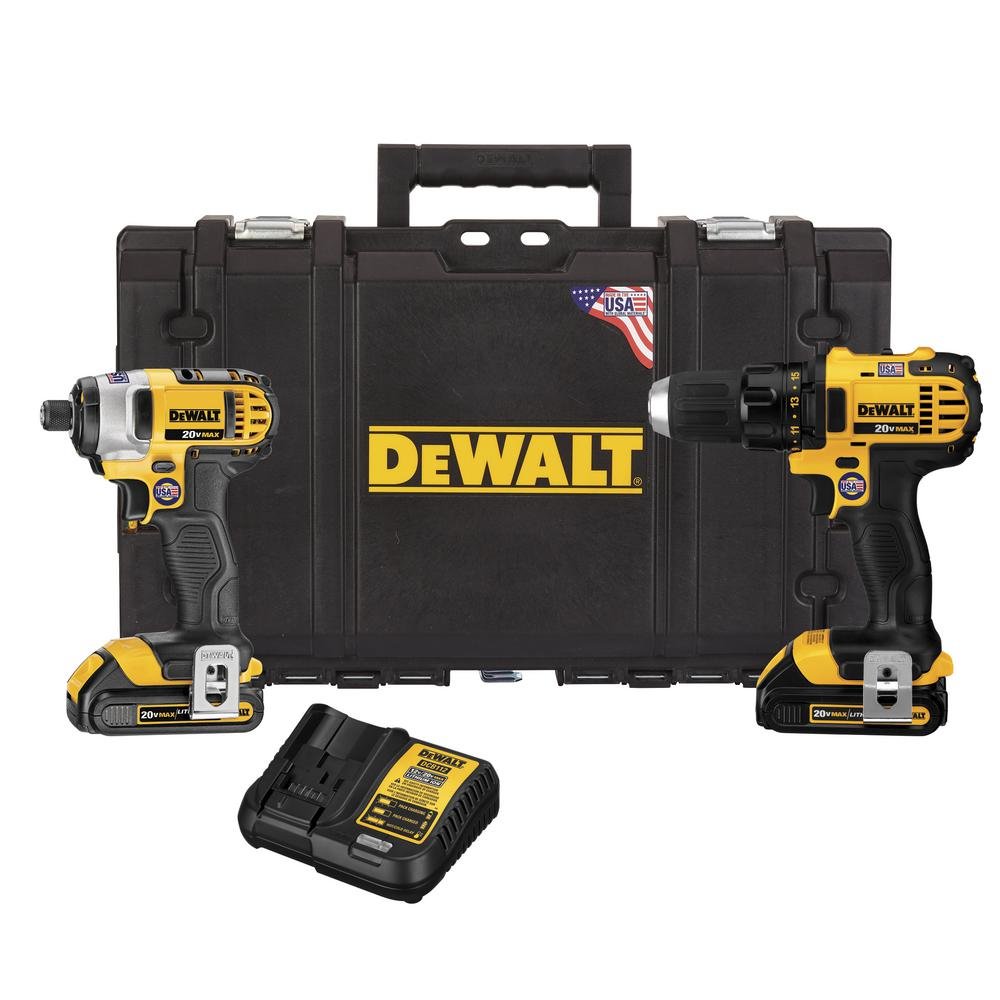 DEWALT 20-Volt MAX Lithium-Ion Cordless Combo Kit (2-Tool) with Tough System