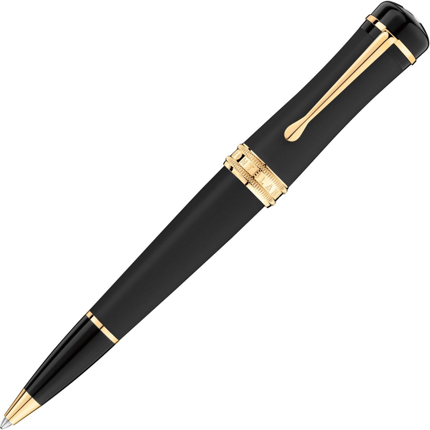 Montblanc penna a sfera Bonheur Nuit nero finiture oro 117476 - Default Title