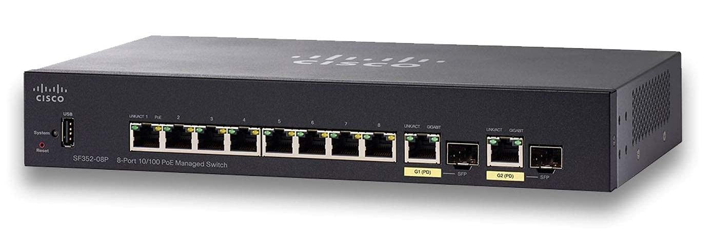 Cisco SF352-08P 8-Port 10 100 POE Managed Switch