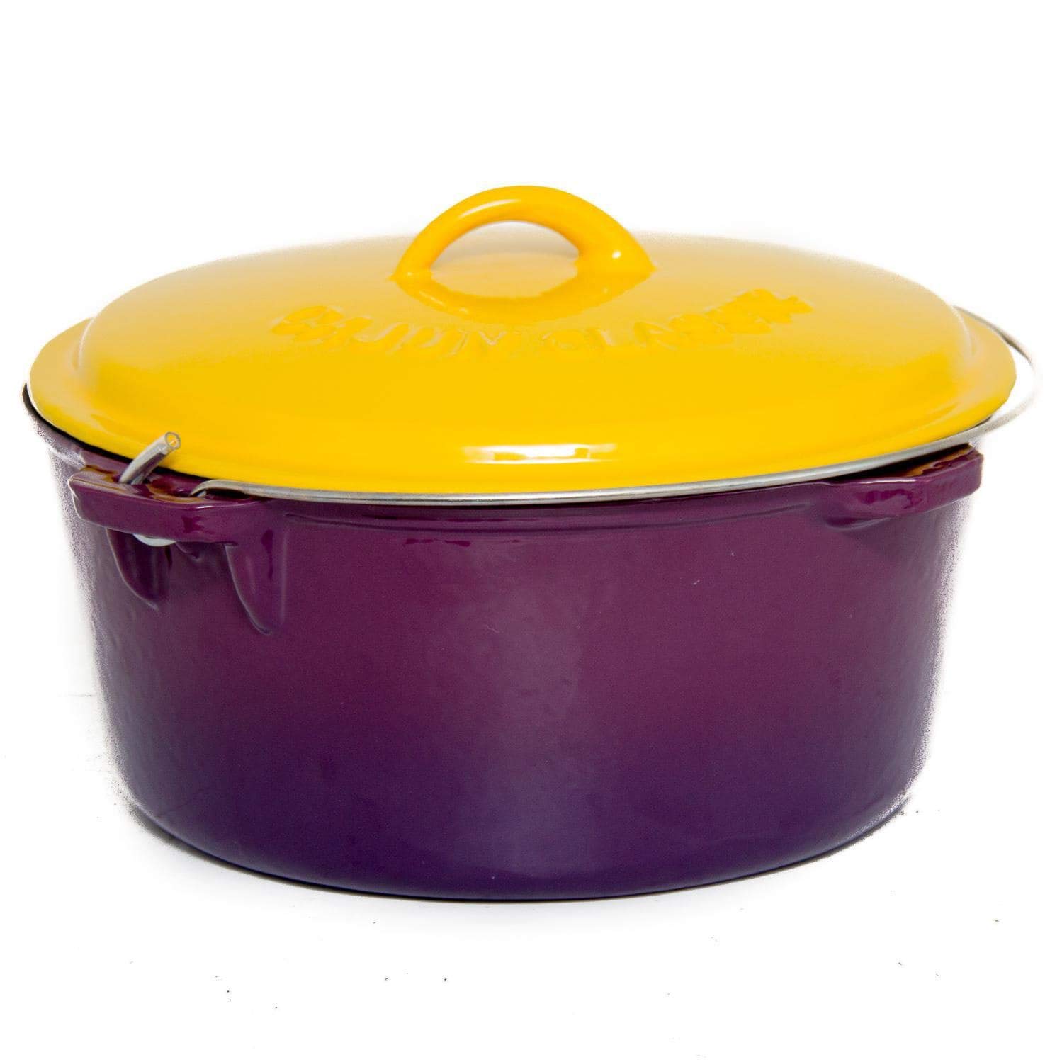 Cajunクラシック9-quartエナメル鋳鉄Dutch Oven ? パープル&ゴールド ? gl10488pg