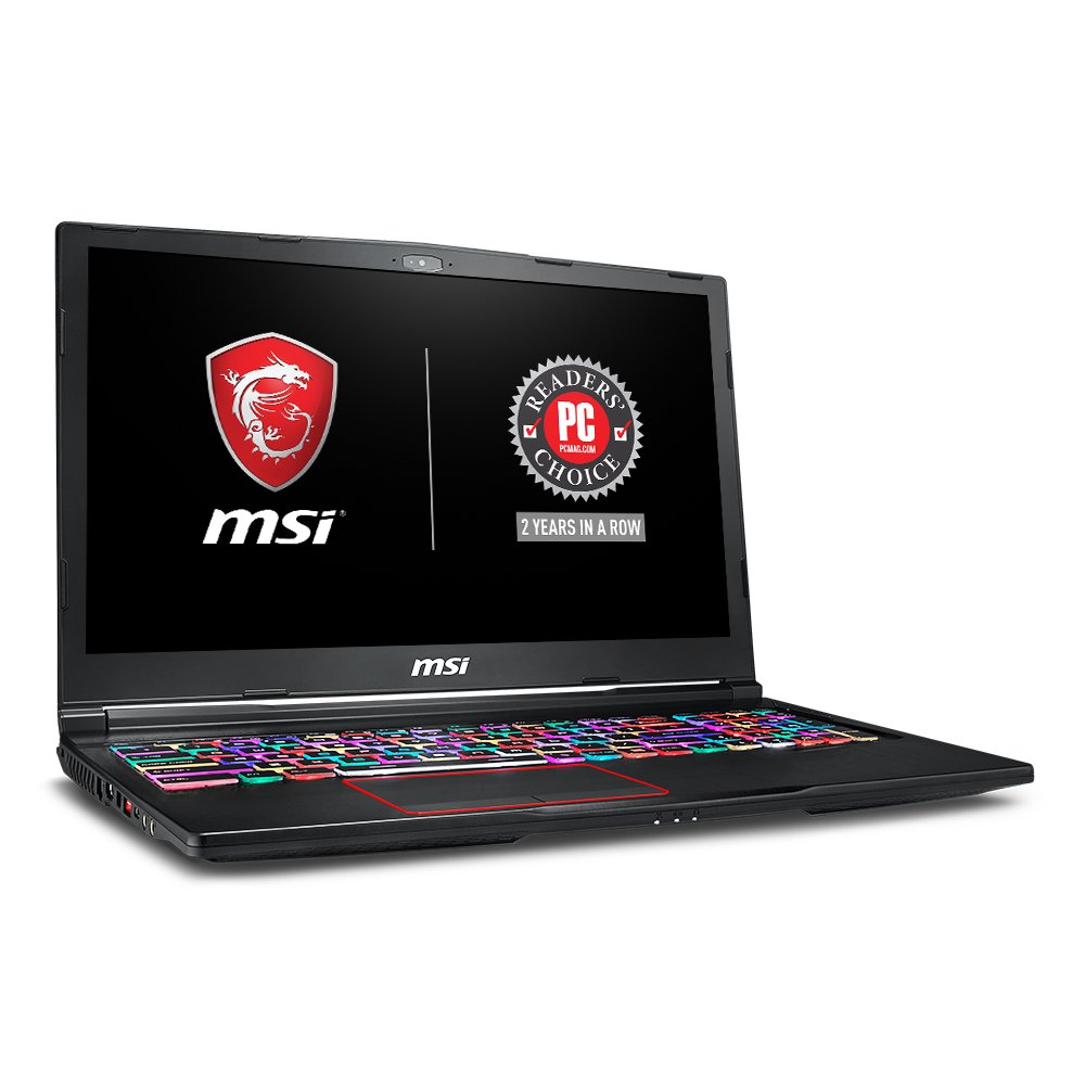 MSI GE63 Raider RGB-012 15.6 120Hz 3ms Performance Gaming Laptop GTX 1060 6G i7-8750H (6 Cores) 16GB 128GB SSD + 1TB Per Key RGB KB VR Ready Metal Chassis Windows 10 64 bit
