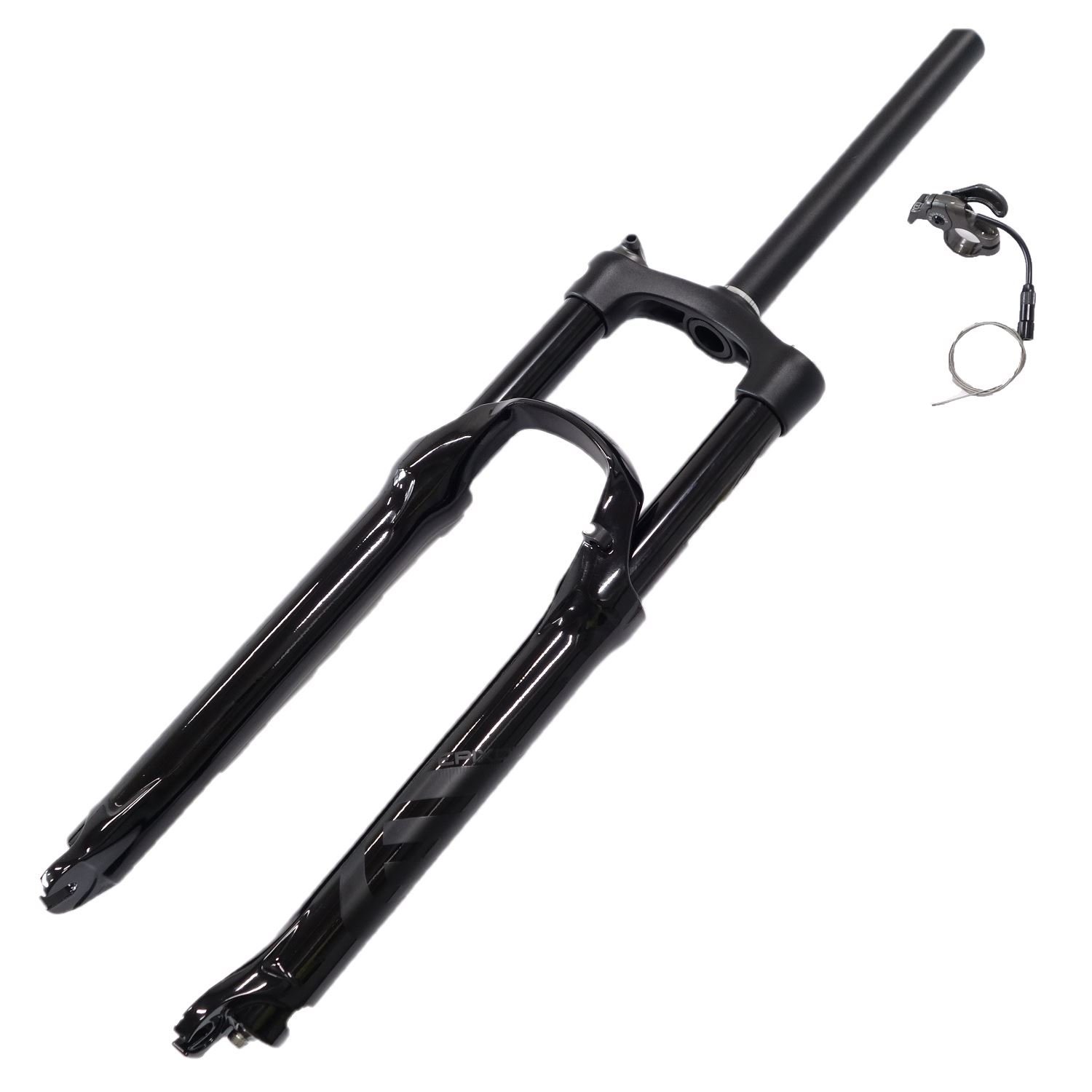 SRサンツアーEpixon XC MTBフォークリモートロックアウトエアスプリング右側27.5 旅行100 mmストレート1 1 / 8 Steerer車軸9 mm光沢ブラック小売パッケージ