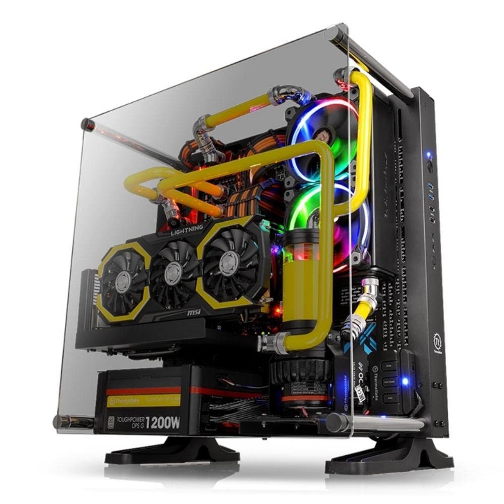 樂天商城 - Thermaltake Core 強化ガラス ATX オープンフレーム パノラミックビューイング Tt LCS認証 ゲームコンピューター ケース CA CA-1G4-00M1WN-06