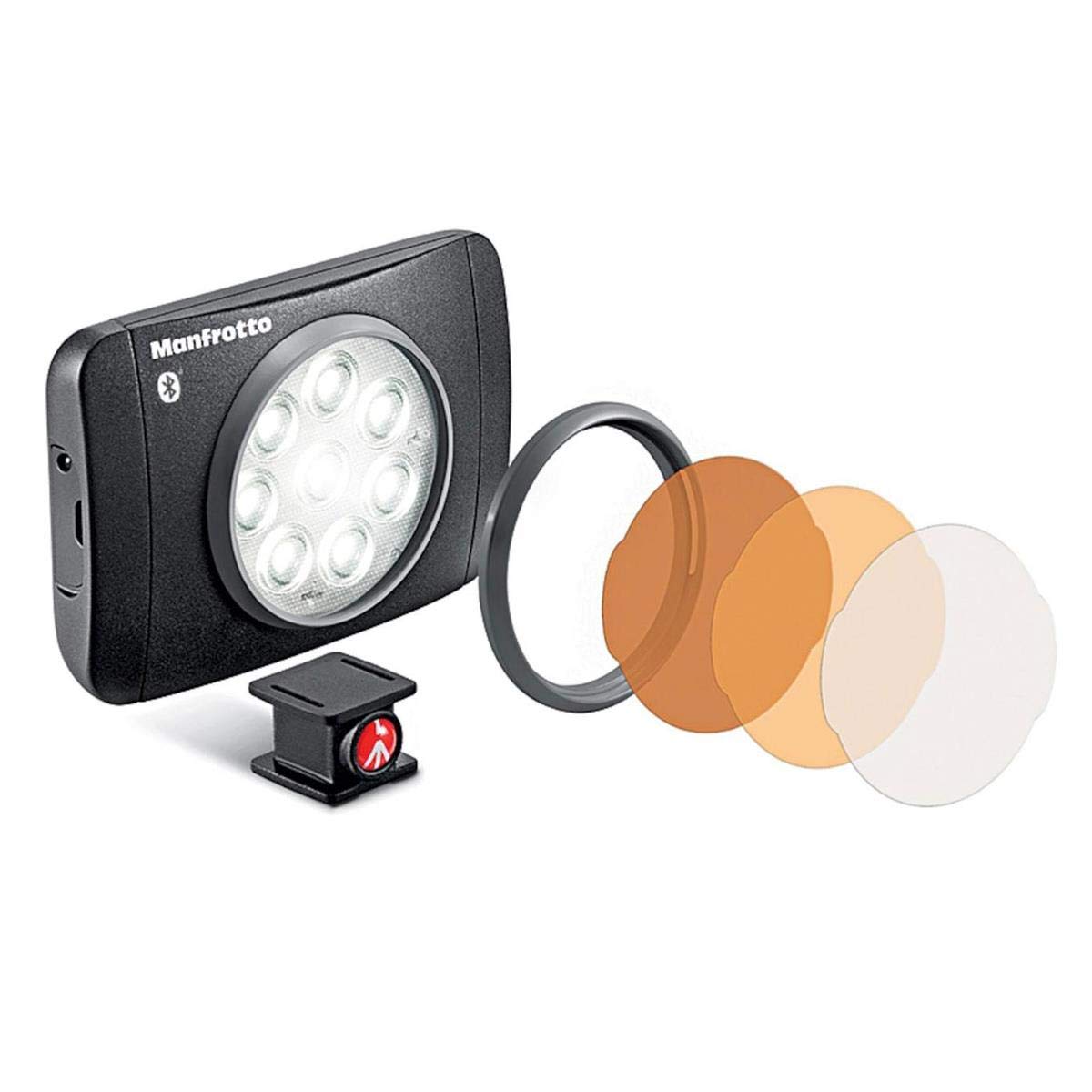 Manfrotto Lumimuse 8 On-Camera Led Light with Built-in Bluetooth Black Compact (MLUMIMUSE8A-BT)
