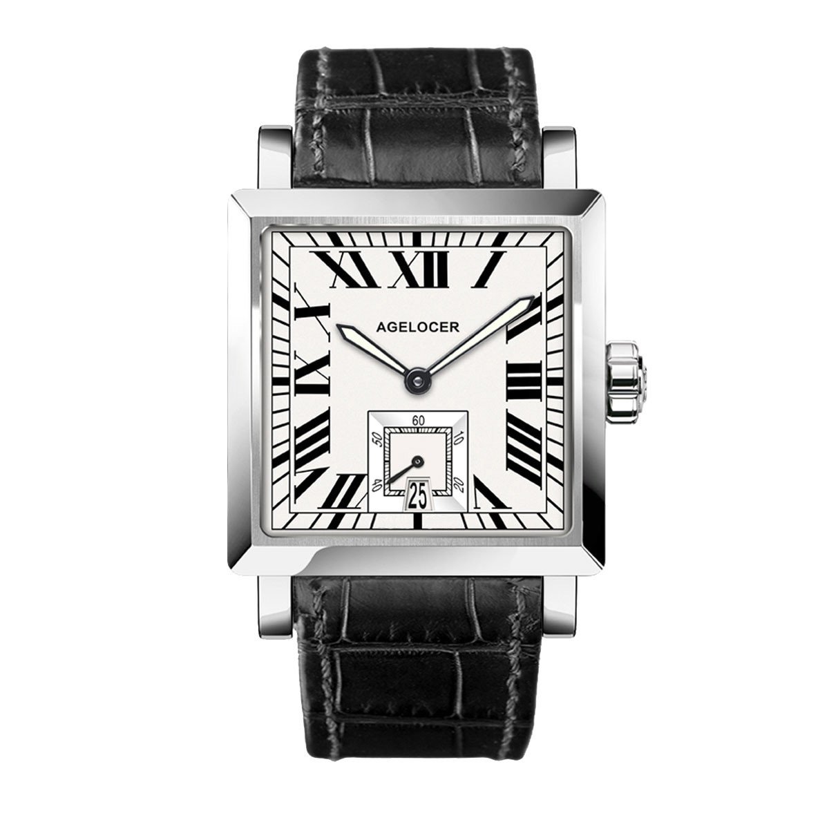 �ե��å�����������ӻ��ץ�󥺥���С��������쥶�����ȥ�åץ�������Watch with Date 3301 a1 A3301A1-White
