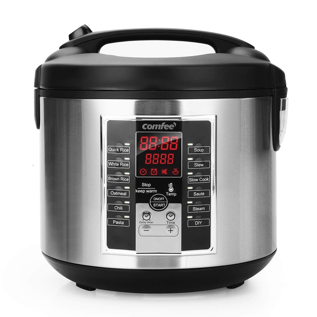 樂天商城 - Comfee MB-M25 20カップ（調理済み）業務用デジタル炊飯器、マルチ炊飯器、フードスチーマー、ステンレススチールの外観
