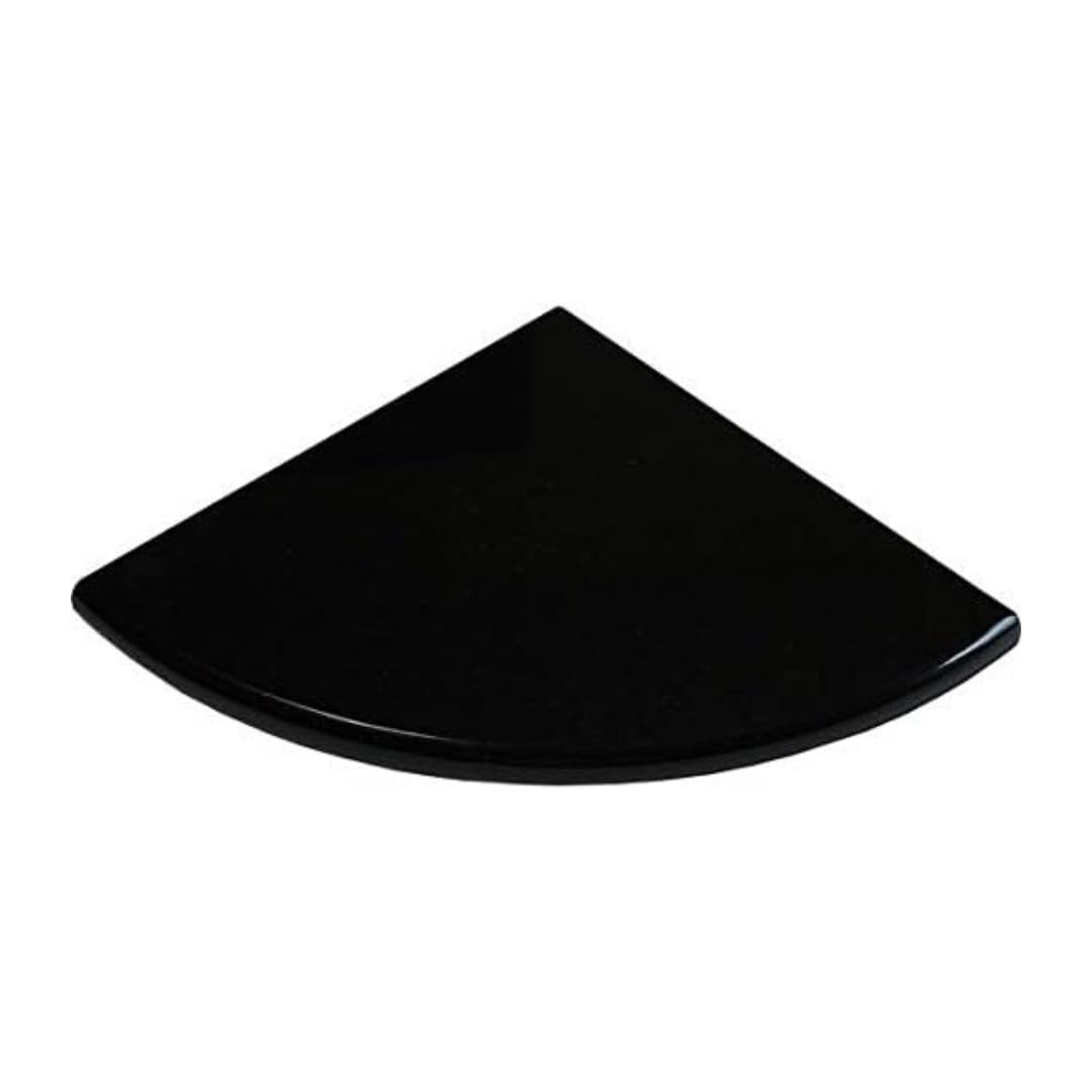 Vogueタイルプレミアム品質絶対ブラックGraniteコーナーシェルフ(シャワーキャディ) both side Polished 9 2 - Pack ブラック