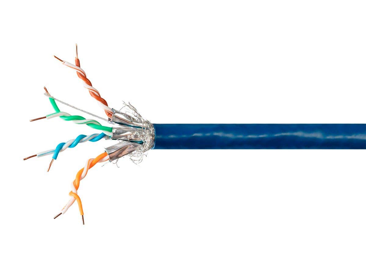 樂天商城 - Monoprice Cat7 バルクネットワークケーブル - 1000フィート - ブルー | 10G 650MHz S/FTP ソリッド 23AWG ベアカッパー - Entegrade シリーズ