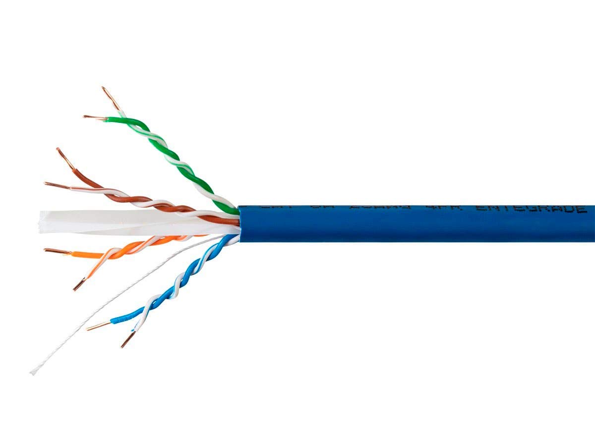 Monoprice Cat6A Plus バルクイーサネットネットワークケーブル - 1000フィート - ブルー | 裸銅 650MHz、UTP、ソリッド、ライザー定格(CMR)、23AWG、10G - Entegradeシリーズ