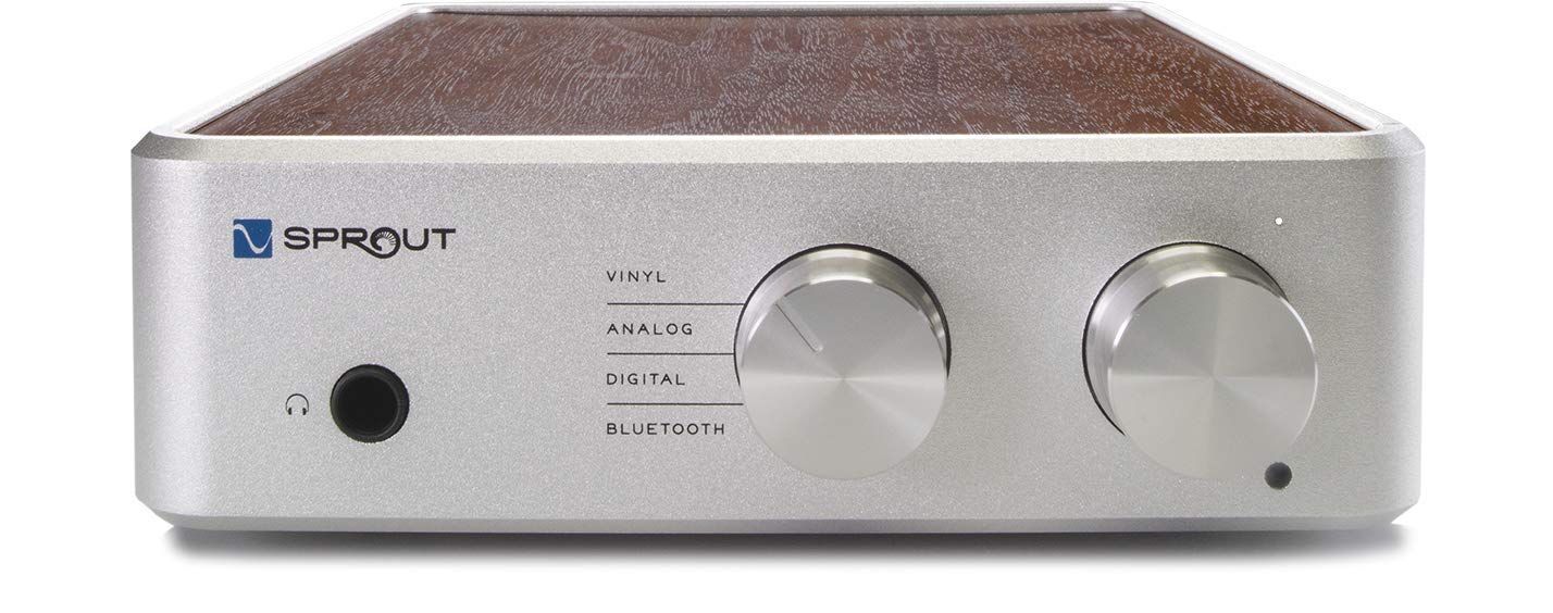 PS Audio Sprout100 Complete HiFi DAC Amp High Resolution High Fidelity Audio for Digital Analog Vinyl and Bluetooth (Real Walnut)