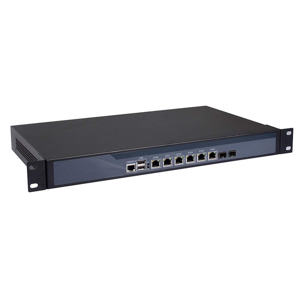 Firewall VPN 1U 19 Inch Rackmount Mikrotik Pfsense OPNsense Network Appliance B75 with インテル I7 3770 RS10 AES-NI/6 インテル LAN/2 Optical SFP/2USB/COM/VGA/Bypass/Fan (8G RAM/256G SSD)