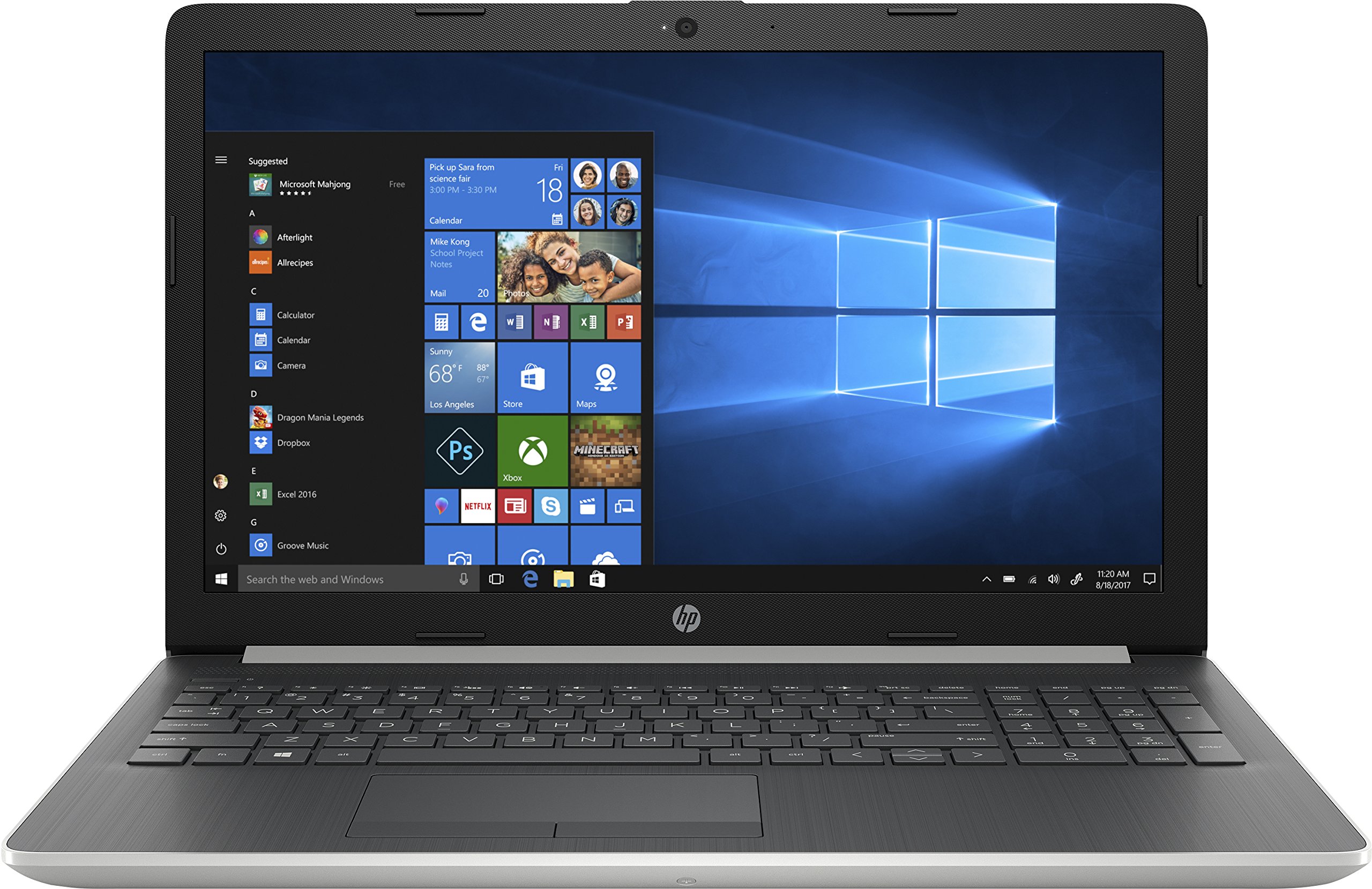 New HP 15.6 HD Touch Intel i5-8250U 3.4GHz 4GB DDR4 1TB HDD + 16GB Optane DVD Webcam Bluetooth HDMI Windows 10