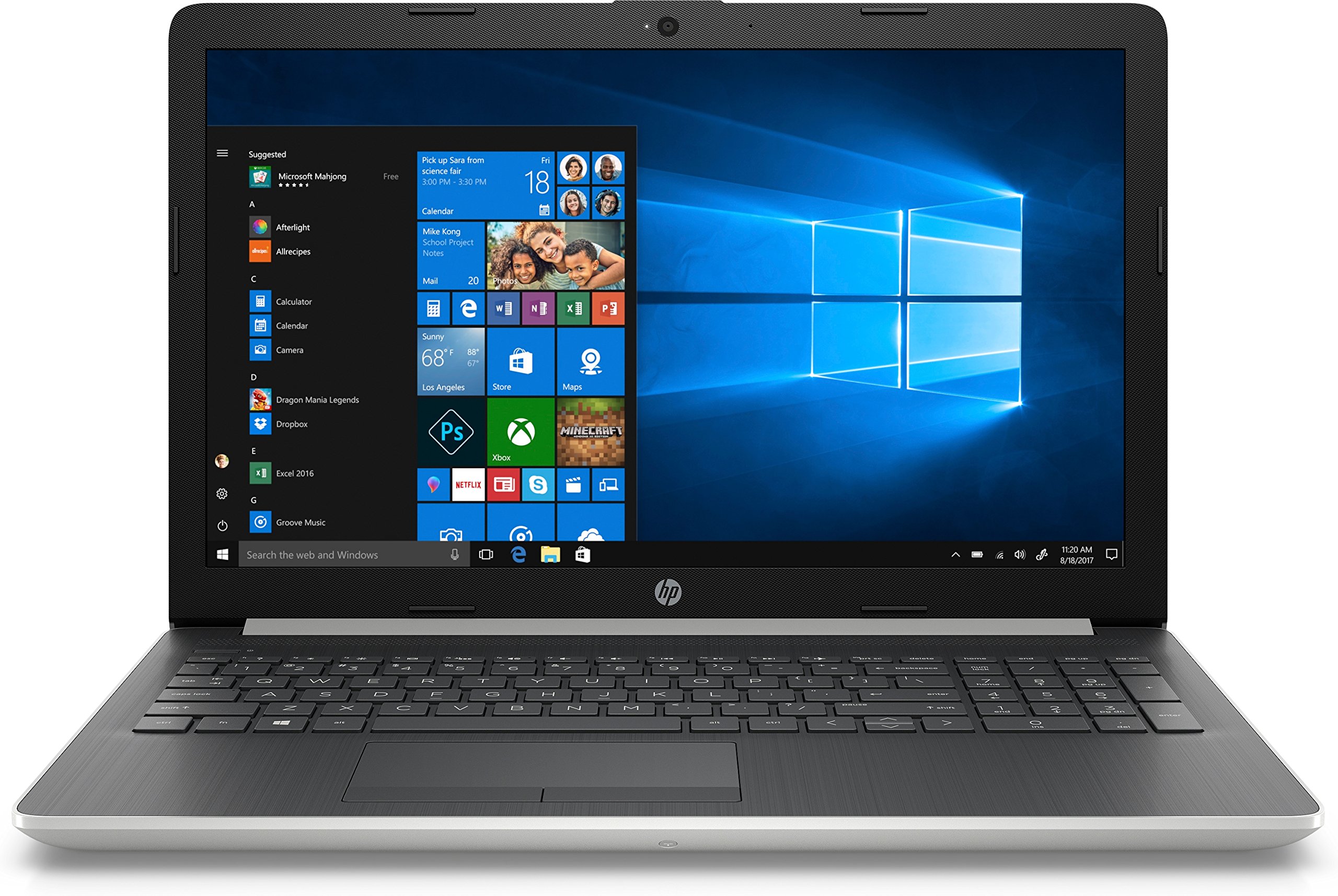 New HP 15.6 HD Intel i3-8130U 3.4GHz 4GB DDR4 1TB HDD + 16GB Optane DVD Webcam Bluetooth HDMI Windows 10