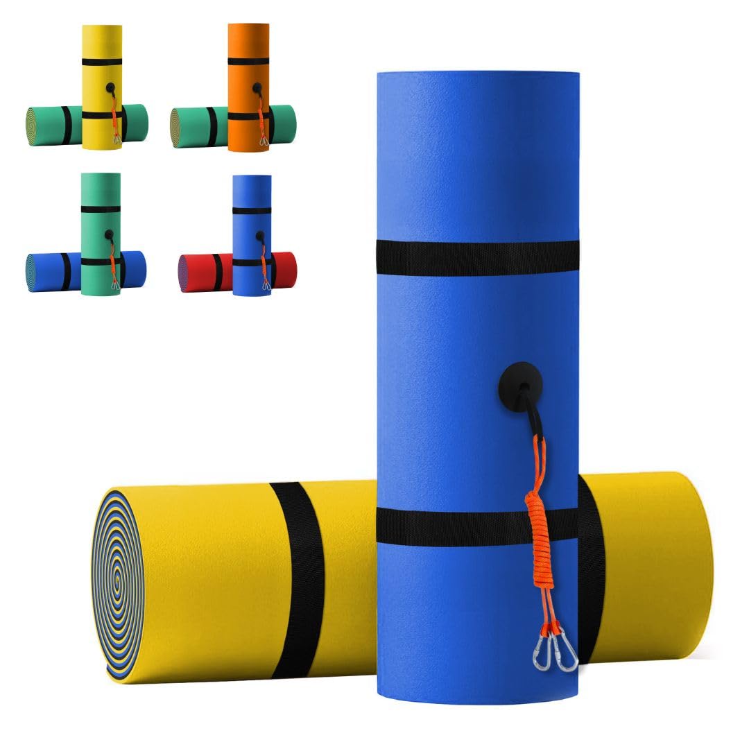 RICOH - SOWKT 18 x 6フィート リリーパッド フローティングマット - 湖やボート用特大フローティングマット - 湖用ジャイアントフローティングウォーターパッド | リリーパッド フローティングウォーターマット (ブルー/イエロー/ブラック)