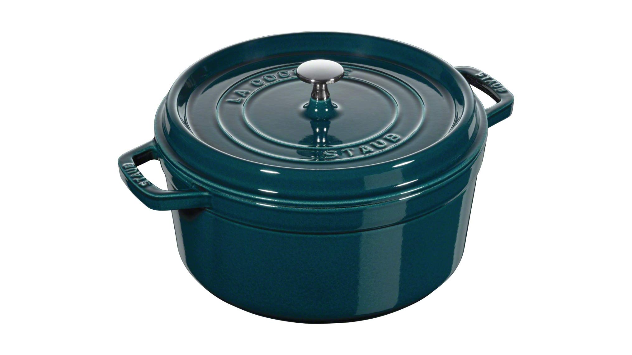 STAUB 鋳鉄ロースター/ココット 丸 28cm 6.7L La Mer 1003317
