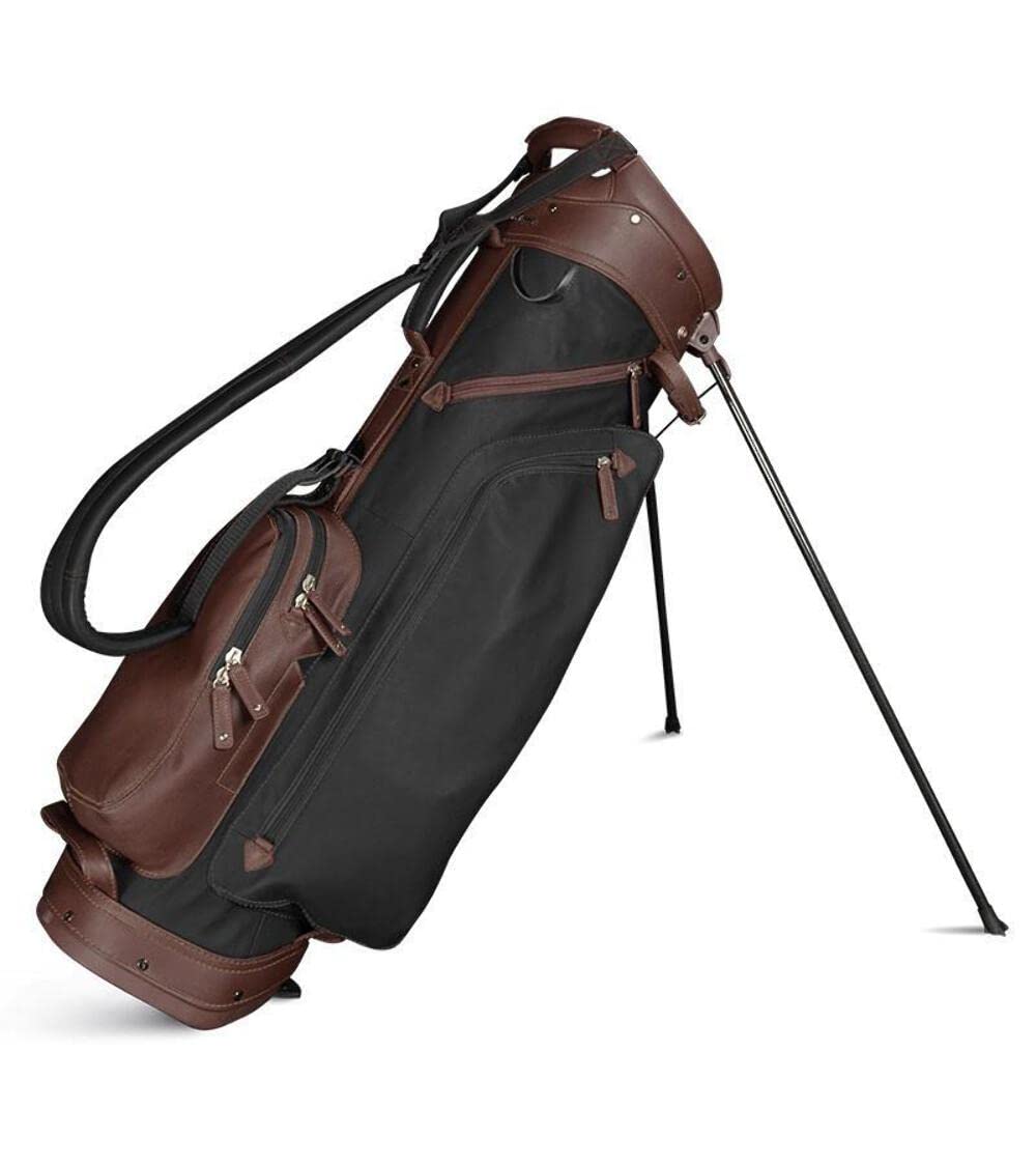 Sun Mountain 2024 レザーゴルフスタンドバッグ ブラック/ブラウン
