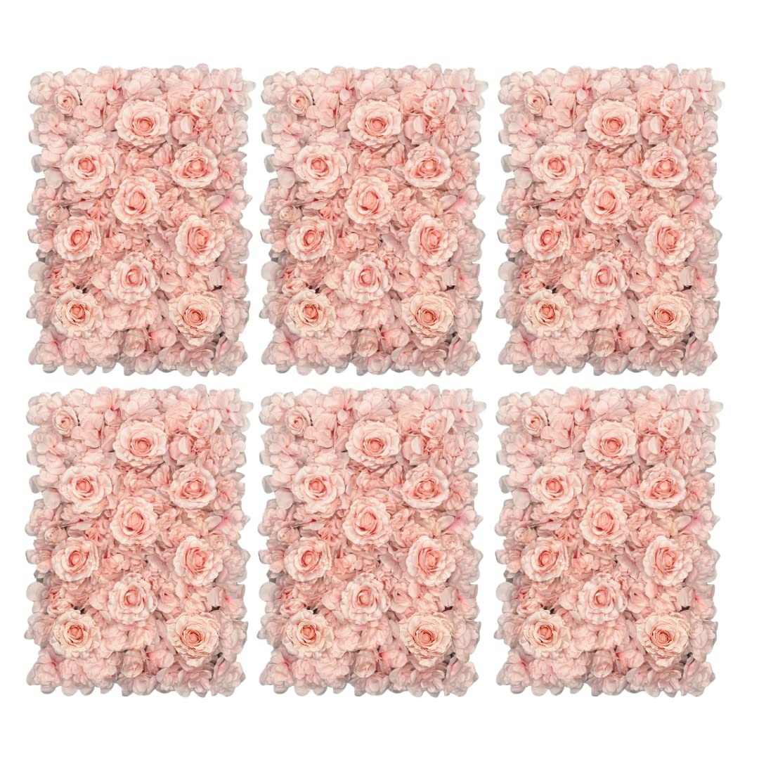 Blush Blooms 装飾造花パネル - 花の壁と背景 結婚式 ブライダルシャワー ベビーシャワー イベントの装..