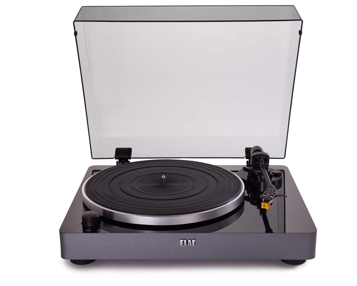ELAC Miracord 50 ターンテーブル 光沢ブラック シルバーベース (MRC501-GB)