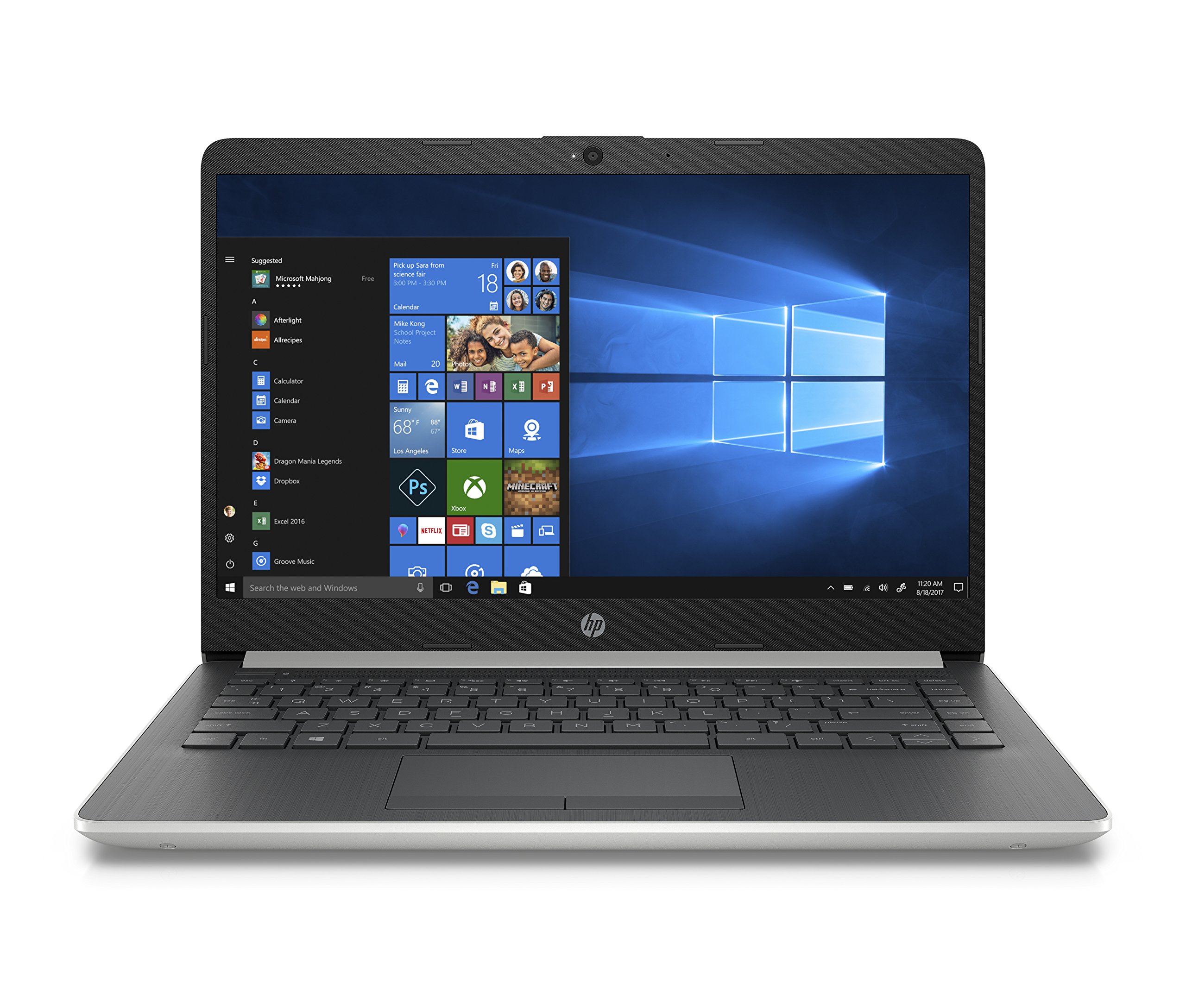 樂天商城 - HP 14インチラップトップ、第8世代Intel Core i3-8130Uプロセッサ、4 GB SDRAM、128 GBソリッドステートドライブ、SモードのWindows 10 Home（14-df0020nr、ナチュラルシルバー）