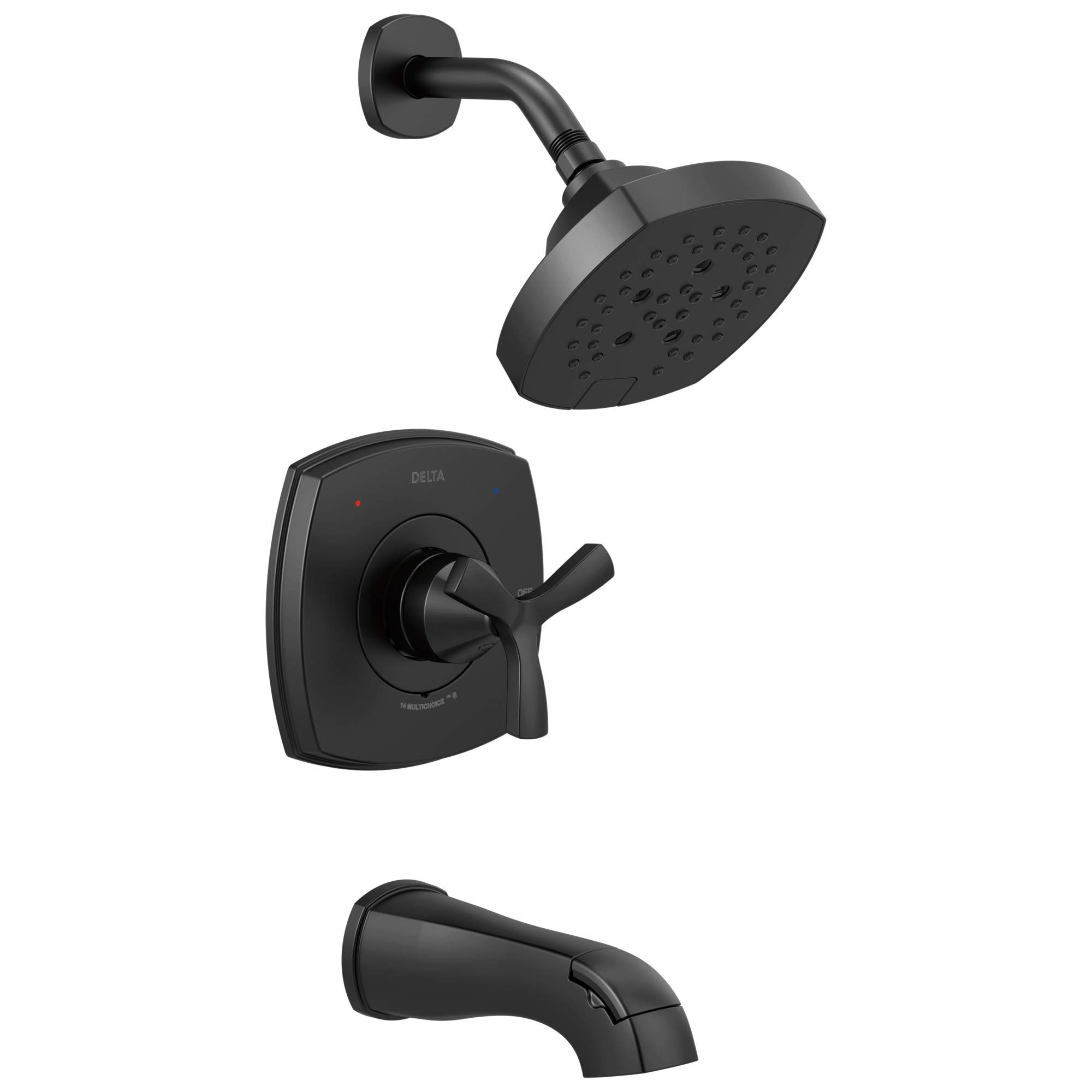 Delta Faucet T144766-BL 14シリーズ タブとシャワータブ&シャワー マットブラック