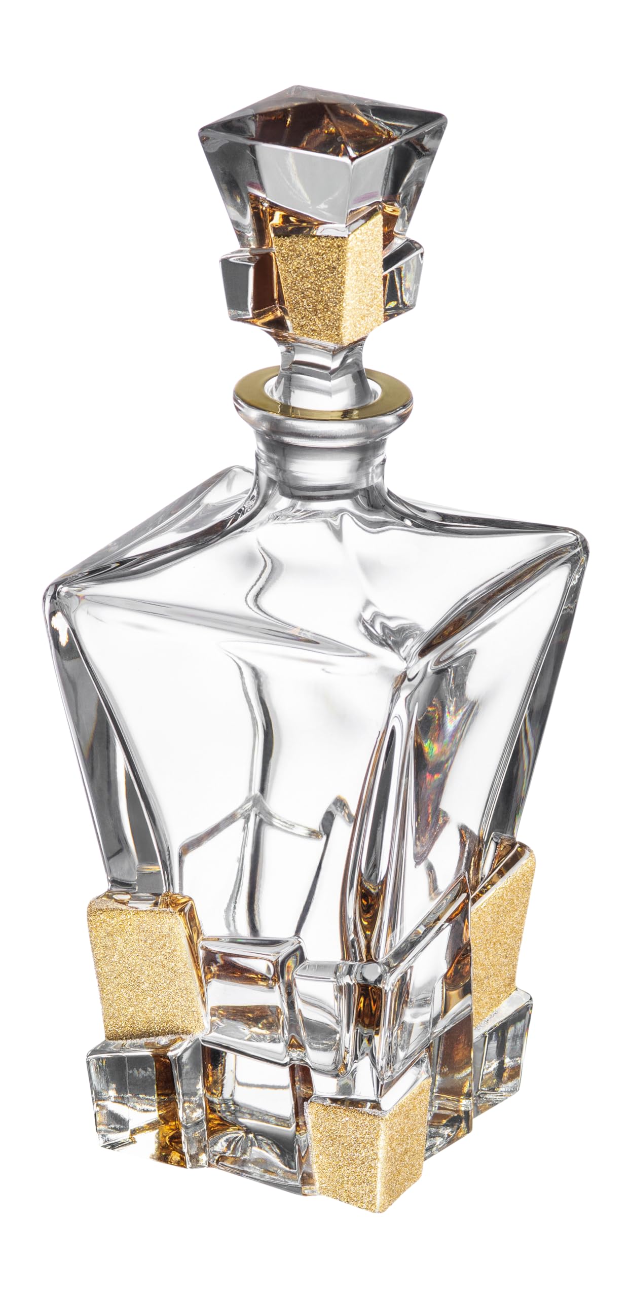 Barski - ヨーロッパ品質 - クリスタル - ウィスキー/リキュール - 角型 - デキャンタ - アイスキュー..