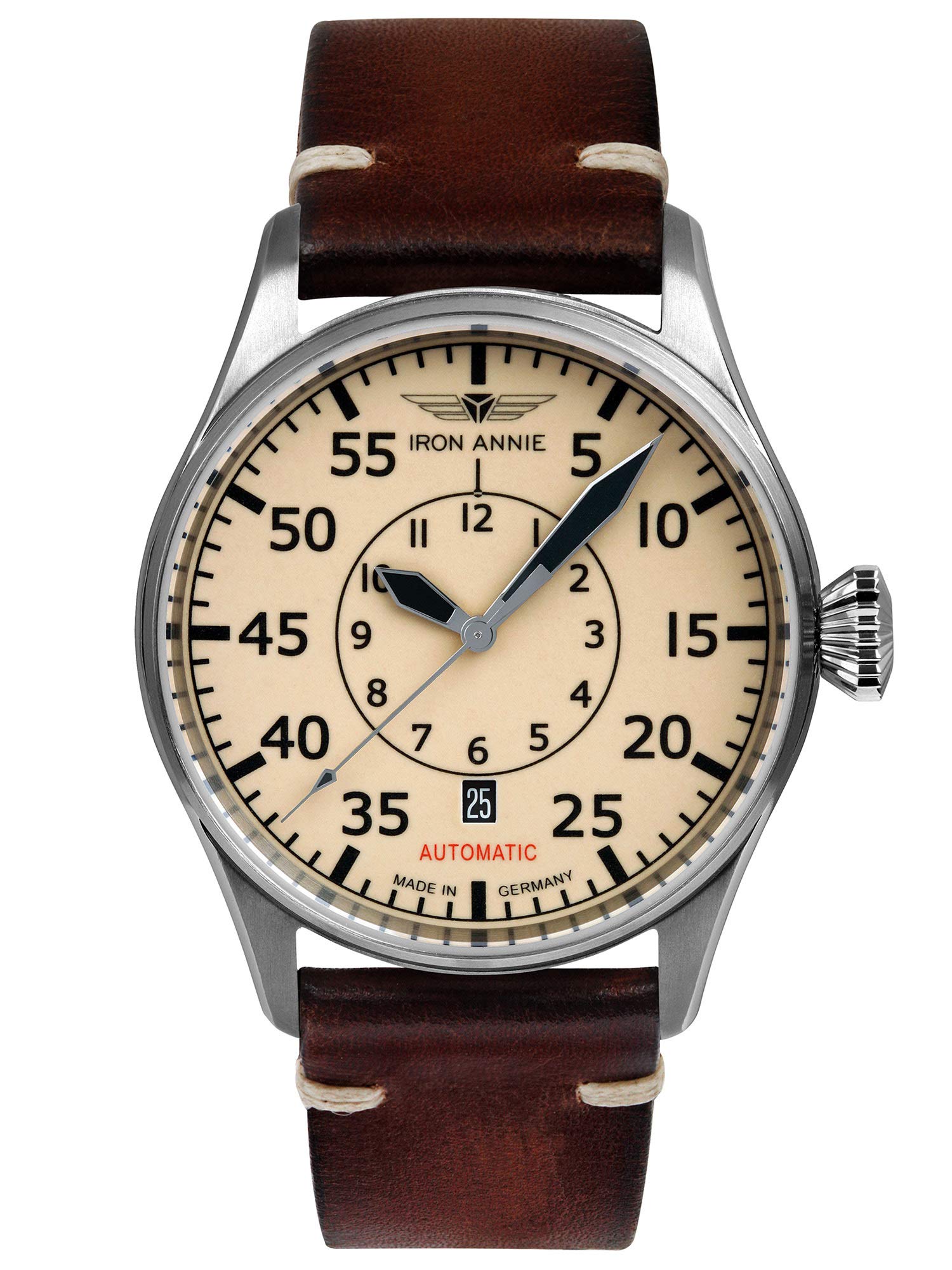 (アイアン アニー) Iron Annie Iron annie cockpit 男性用 アナログ表示 自動巻き ?表 同 天然皮革 ?子..