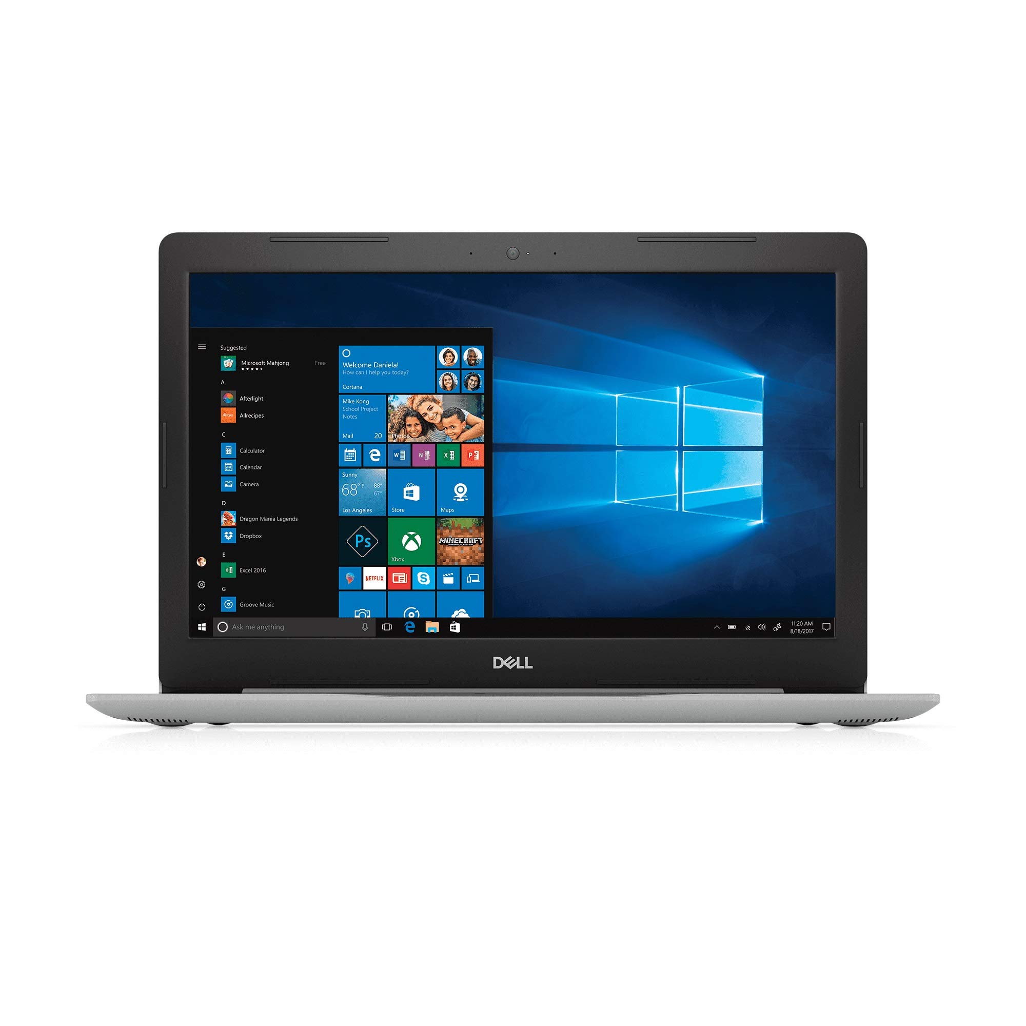 Dell Inspiron 15 5000シリーズ15.6インチHDラップトップ、Intel Core i7-7500U、20GBメモリ（4GB DRAM + 16GB Intel Optaneメモリ）、1TB HDD、Windows 10 - シルバー - i5570-7987SLV