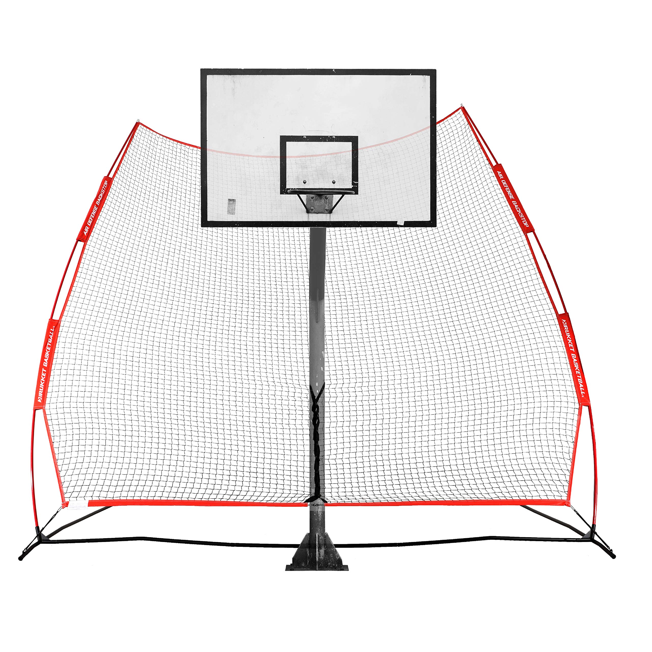 Rukket バスケットボール 12x13 リターンネットガードとバックストップ、フープリバウンドバックネットアタッチメント 庭、家庭、住宅用、安全性と保持のためのバリアシステム (XLリターンネット)