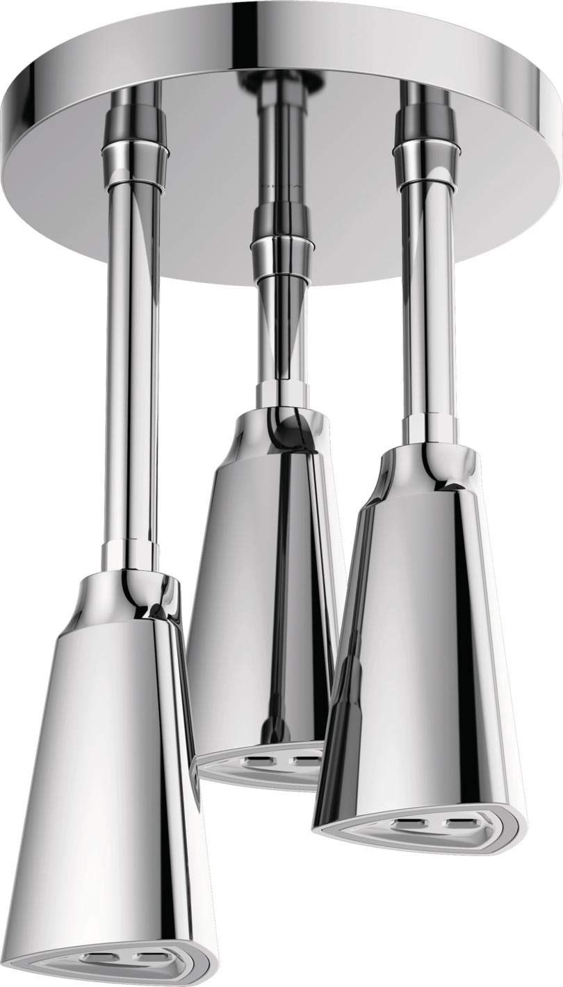 Delta Faucet 57140-25-L H2Okinetic ペンダント レインカン LEDライト シャワーヘッド クロム