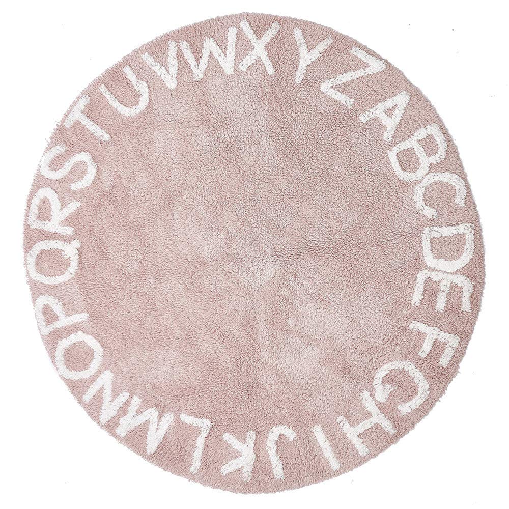 FasterS ABC ベビーラグ 子供部屋 子供用 円形 教育 アルファベット 暖かい ソフト 大きなアクティビテ..