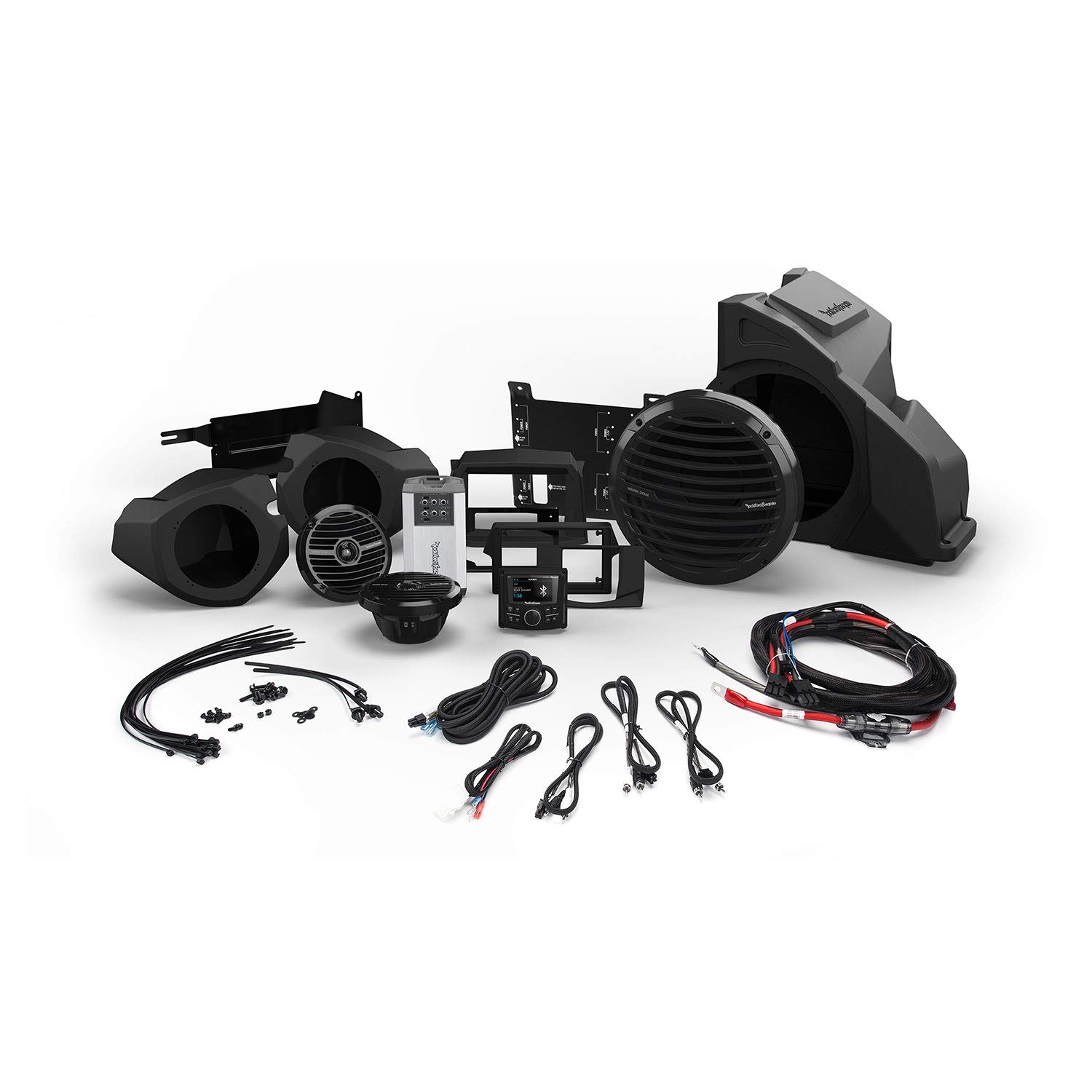 Rockford Fosgate RZR14-STAGE3 400ワット ステレオ フロントスピーカー サブウーファーキット ポラリスRZRモデル (2014-2019) 用