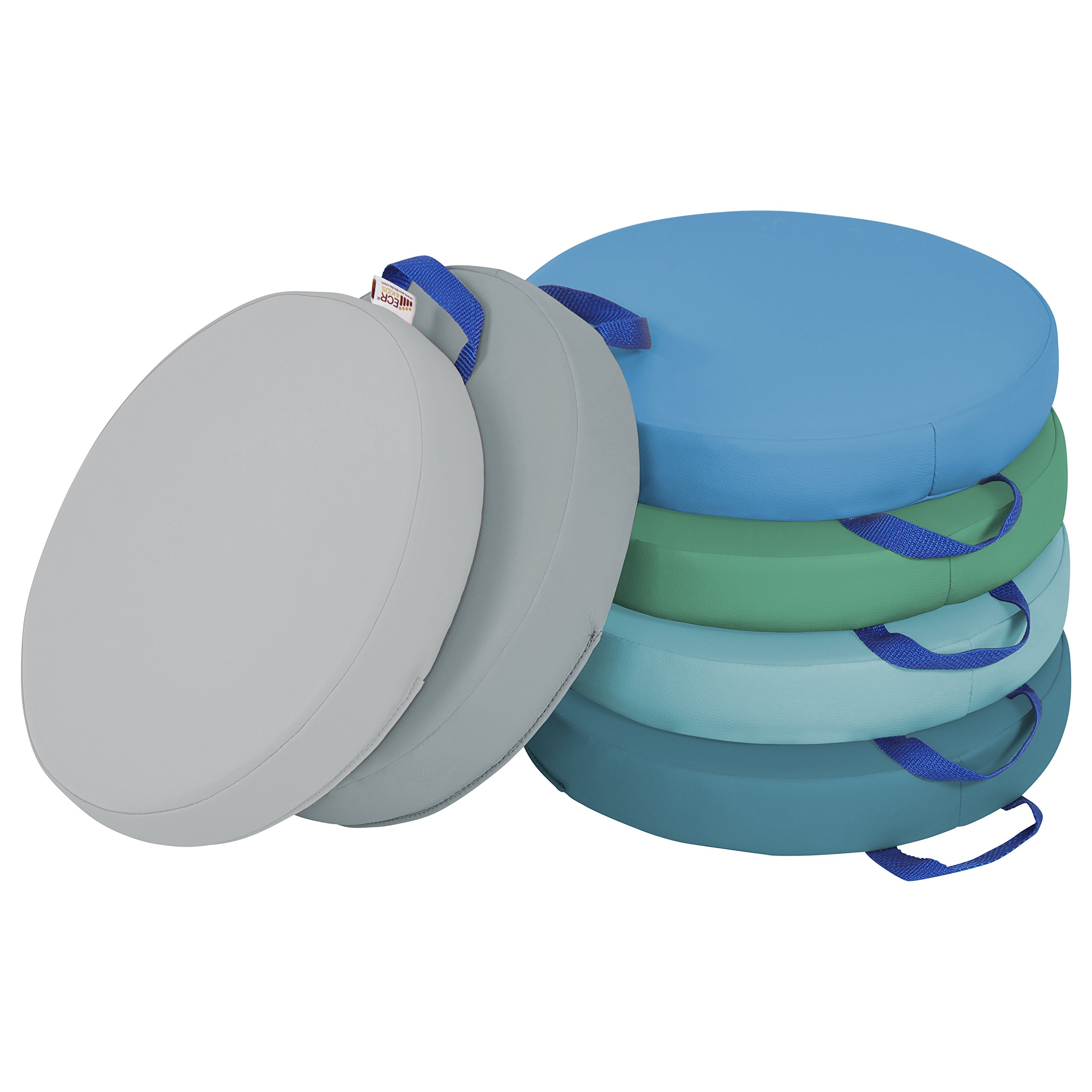 ECR4Kids SoftZone Floor Cushions with Handles - Foam Circle Flexible Seating for Teachers and…