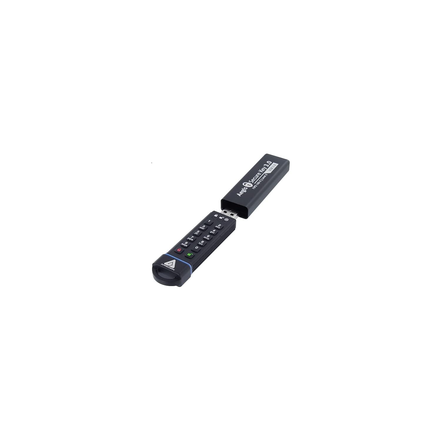 Apricorn Aegis Secure Key 1 TB FIPS 140-2 Level 3 Validated 256-bit Encryption USB 3.0 Flash Drive (ASK3-1TB)