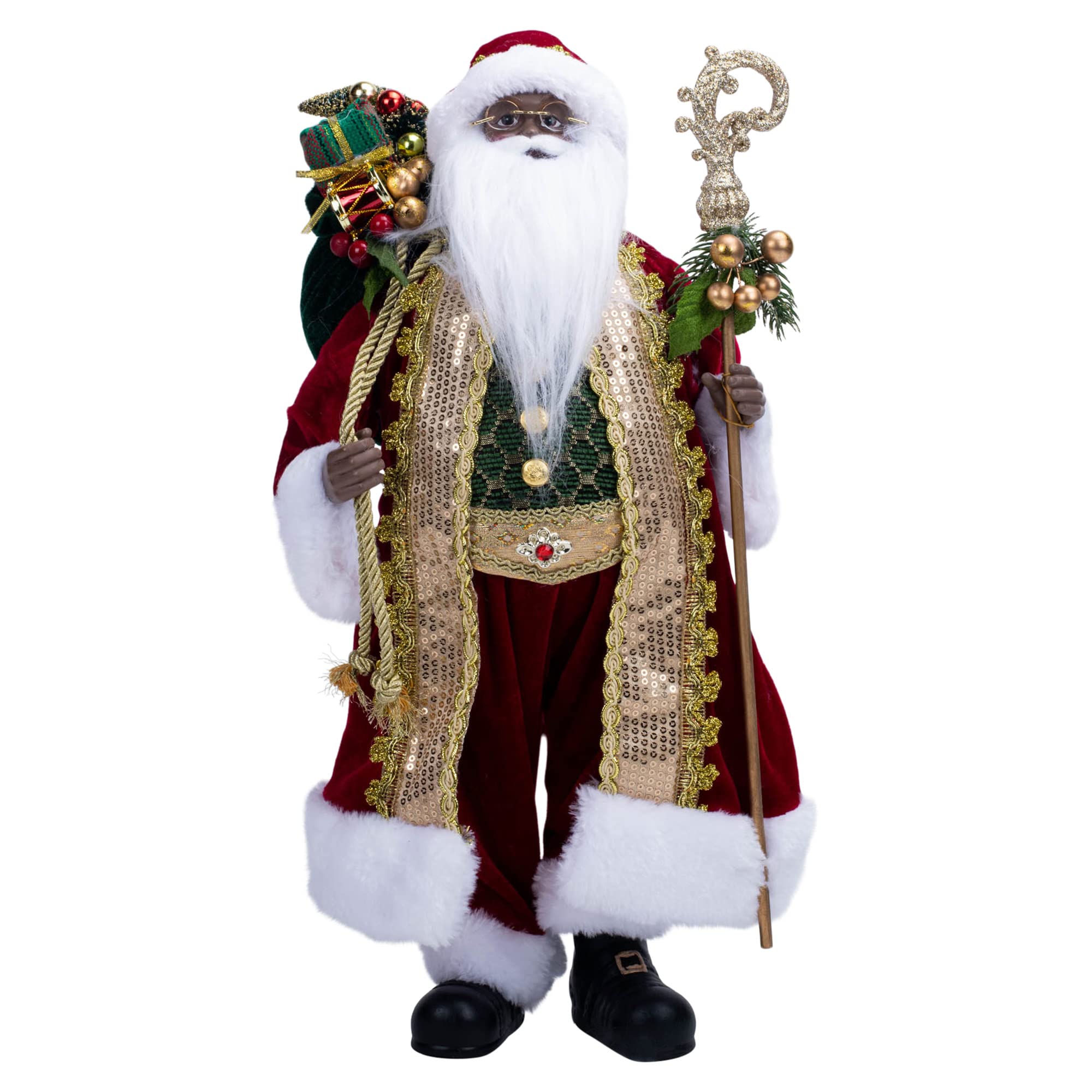 Kurt Adler 18インチ Kringle Klaus アフリカ系アメリカ人サンタ