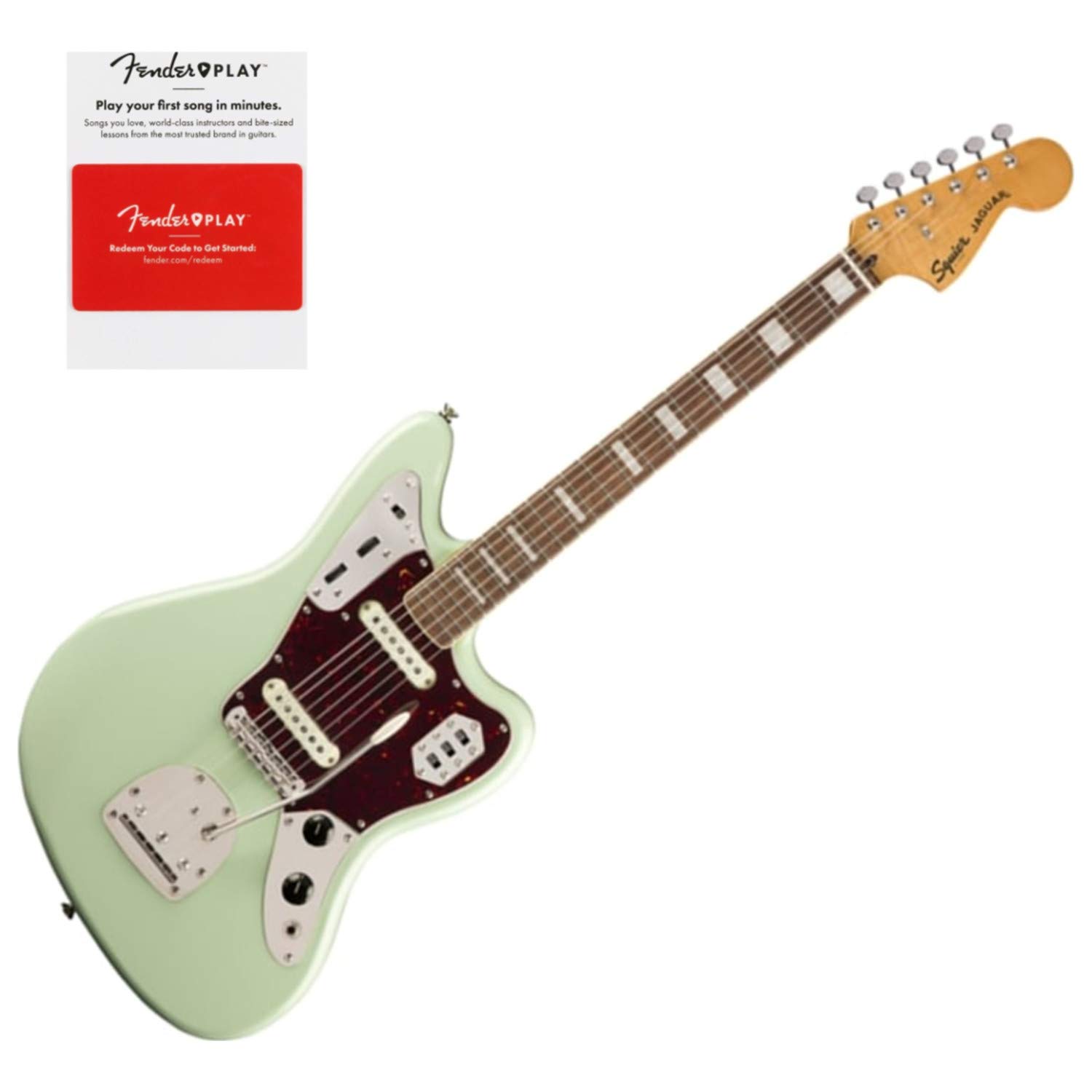Squier 0374090557 Classic Vibe 70s Jaguar Laurel Fingerboard Surf Green w/Fe