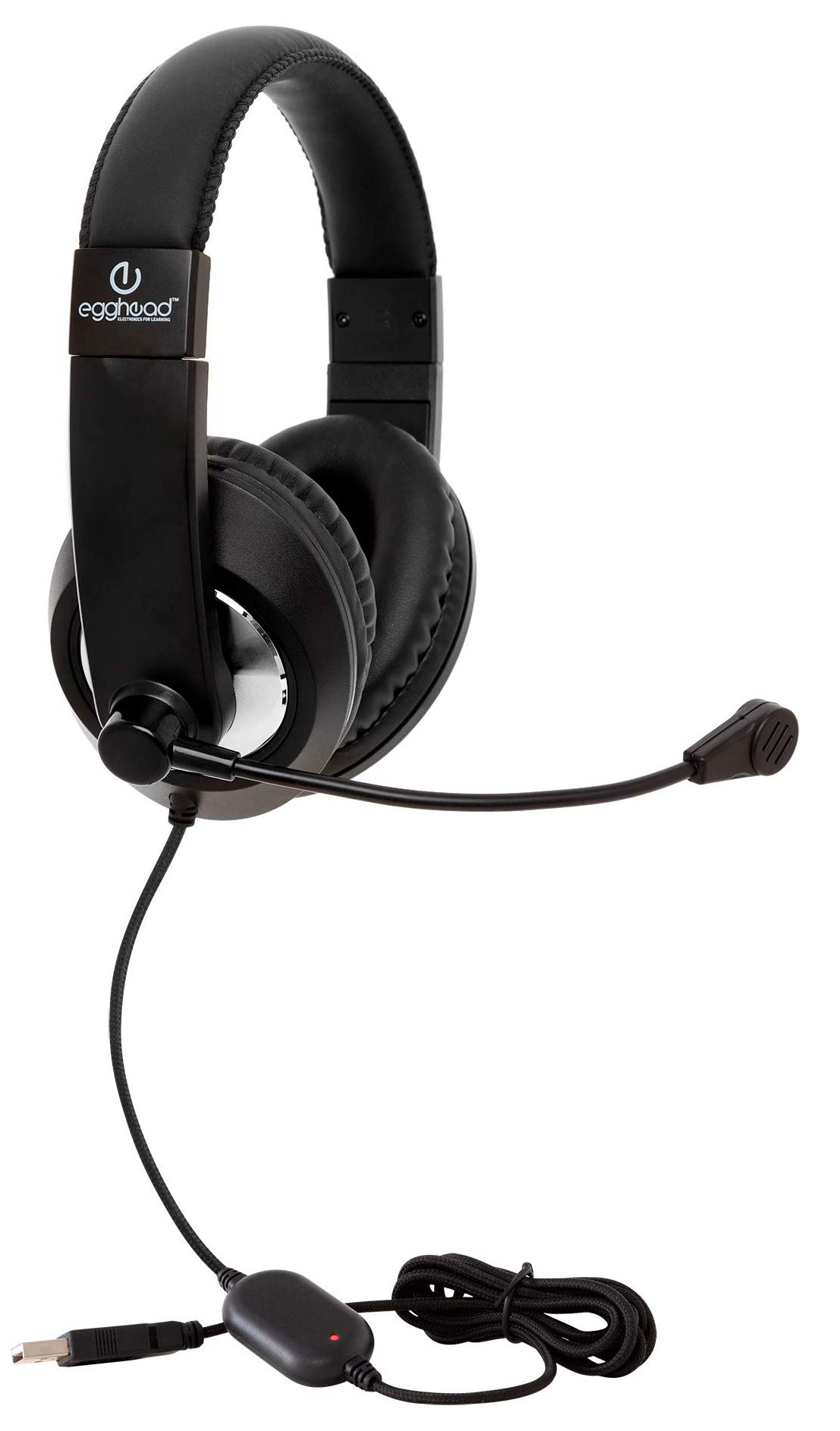 Egghead 学校試験用ヘッドセット ブームマイク&USBプラグ付き TELPASヘッドフォン10個パック