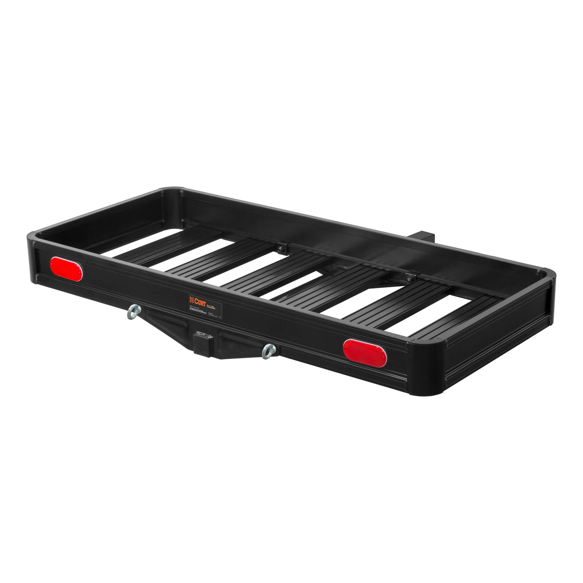 CURT 18113 49 x 22-1/2インチ ブラック アルミニウム ヒッチカーゴキャリア 耐荷重500ポンド 2インチ 固定シャンク