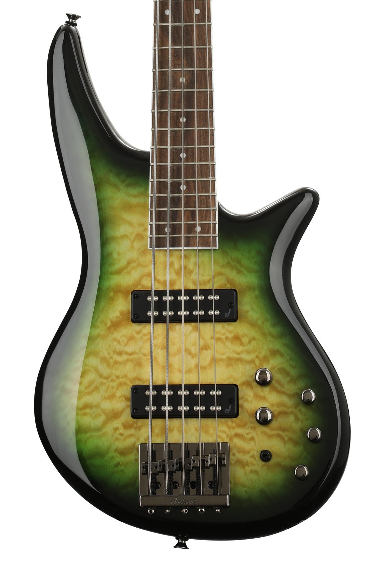 樂天商城 - Jackson JSシリーズ 5弦スペクトラバス JS3QV、エイリアンバースト、ローレルフィンガーボード