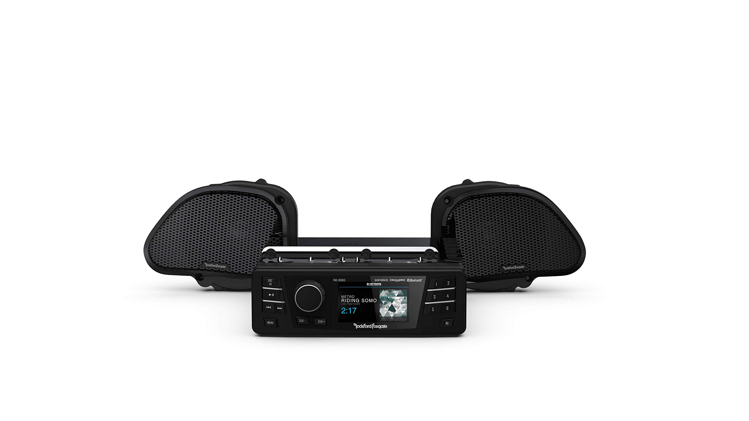 Rockford Fosgate HD9813RG-STAGE1 デジタルメディアレシーバー&スピーカー2個キット 1998-2013 ハーレーダビッドソン ロードグライド