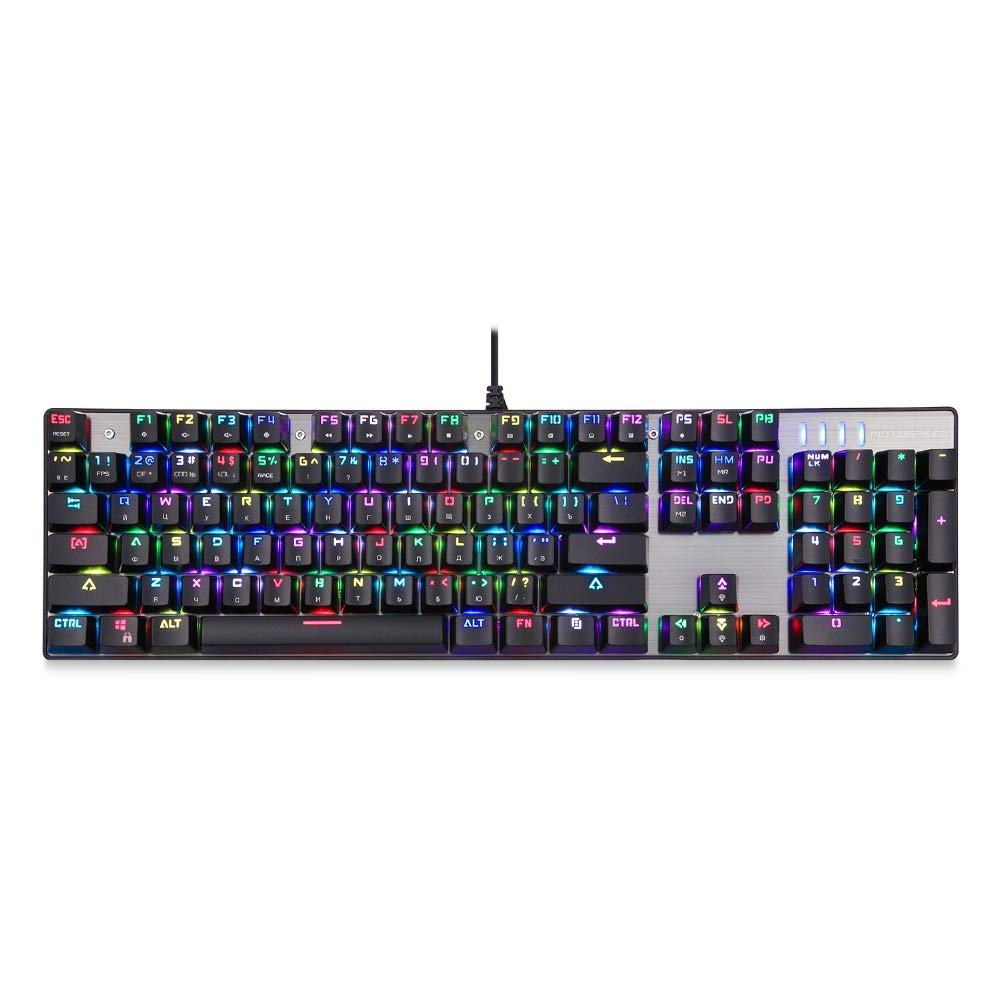 樂天商城 - IPartserve パソコンアクセサリー HA MOTOSPEED CK104 有線メカニカルキーボード 104キー RGB 青軸 LED バックライト付き アンチゴーストゲーミングキーボード