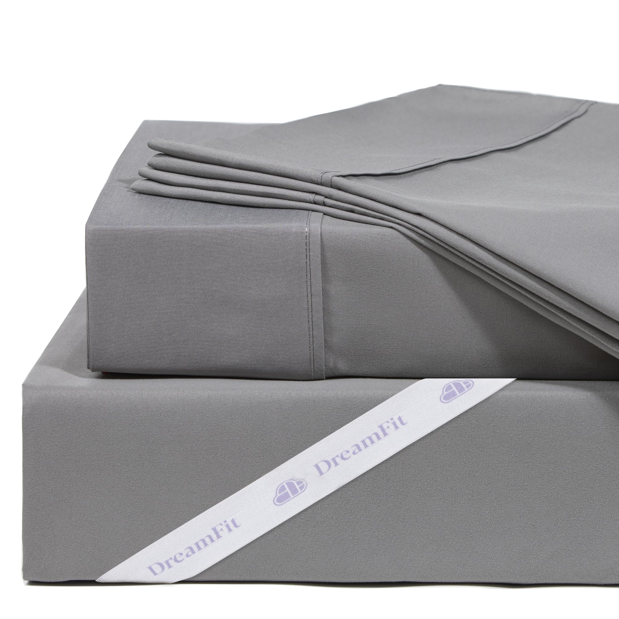 Dreamfit Sheets Degree 5 Bamboo Rich、Dreamflexコーナーバンド 米国製 (クイーン、グレー)