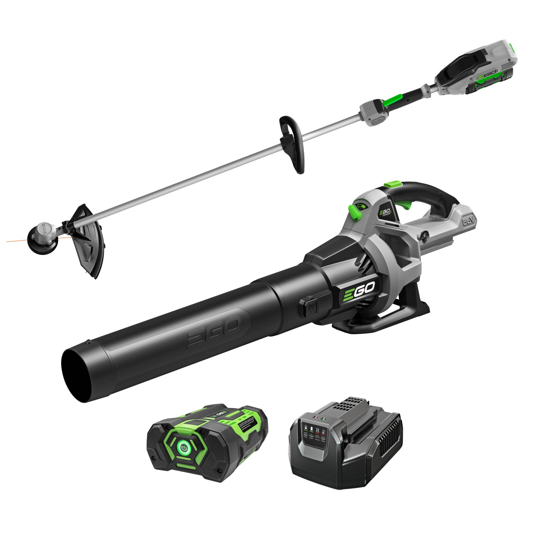 EGO Power+ ST1502LB 15-Inch String Trimmer & 530CFM Blower Combo Kit with 2.5Ah Battery and Char..