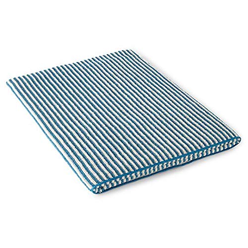 Norwex バスタオル ストライプ ティール/バニラ