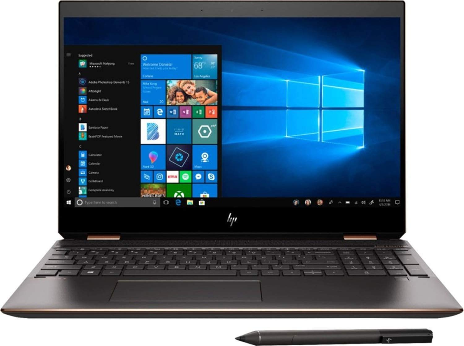 HP Spectre x360-15.6 4K Touch - 10th gen i7-10510U - 16GB - 512GB Optane SSD - Dark Ash