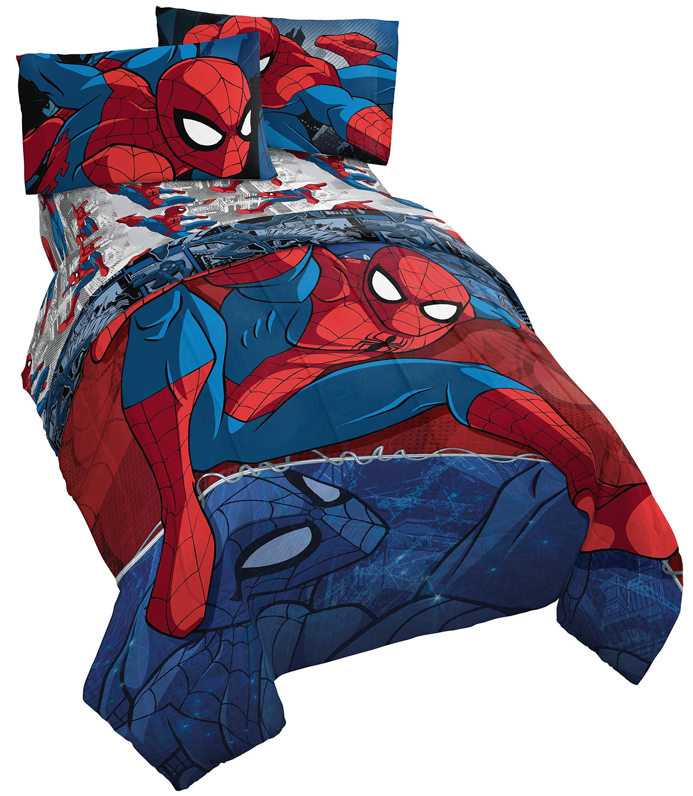 スパイダーマン グッズ 掛け布団 ＆ シーツセット シングルサイズ マーベル Spiderman Burst 子供 部屋 寝具